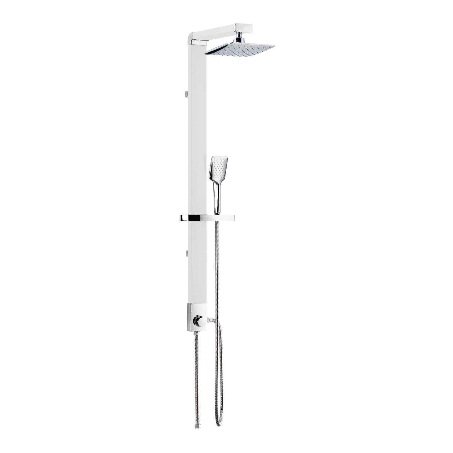 REGARD RAİN DUŞ SİSTEMİ 200X200 MM KARE TEPE DUŞU BEYAZ-KROM