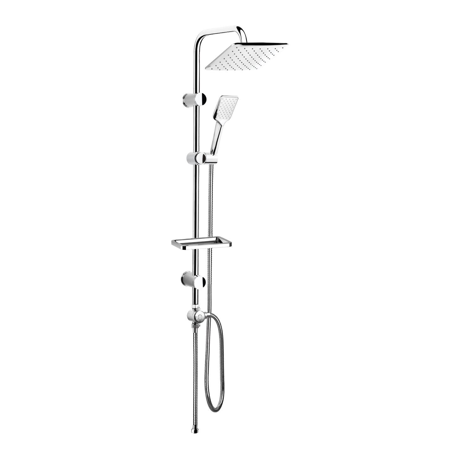 TOWER DUŞ SİSTEMİ 200x200 MM KARE Ø22 BORU KROM