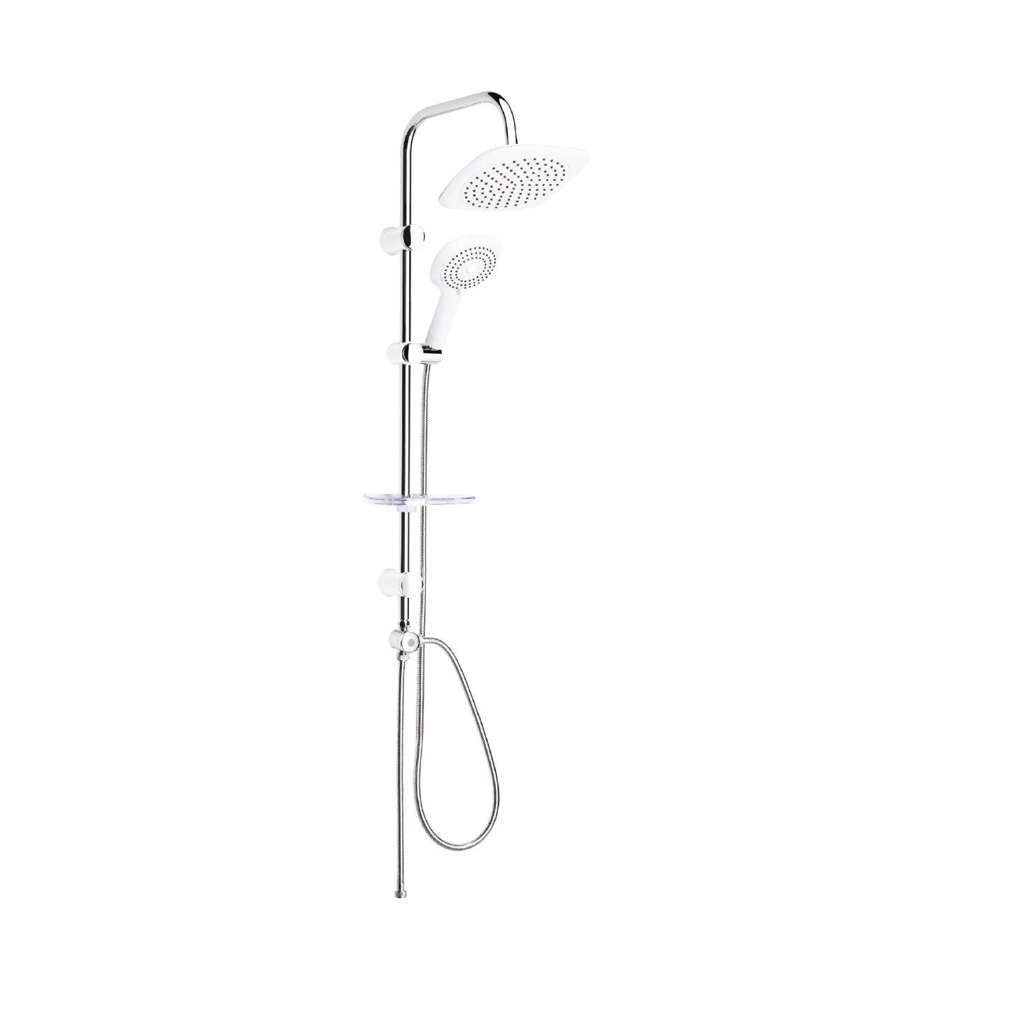 TOWER DUŞ SİSTEMİ 200X200MM KARE TEPE DUŞU+3 FONKSİYONLU EL DUŞU