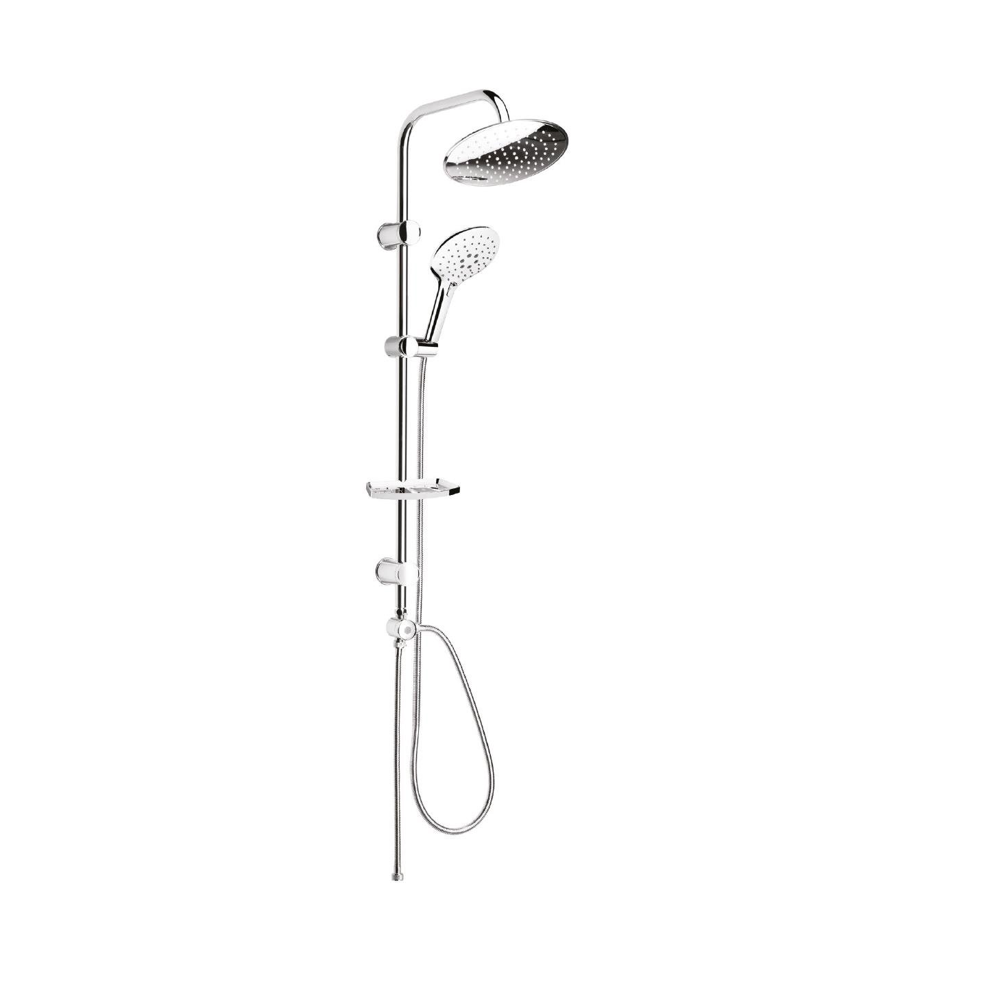 TOWER DUŞ SİSTEMİ Ø220MM YUVARLAK TEPE DUŞU+3 FONKSİYONLU EL DUŞU