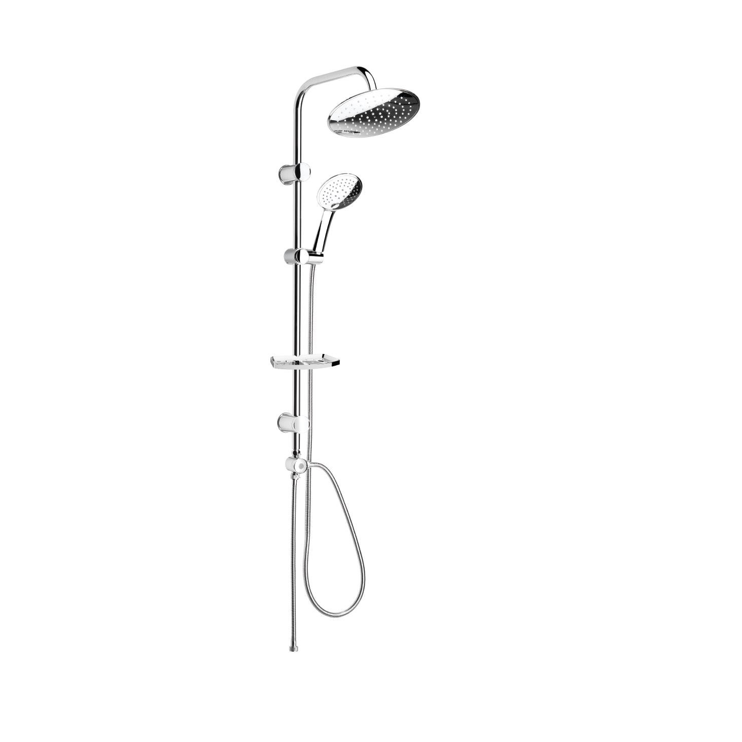 TOWER DUŞ SİSTEMİ Ø220MM YUVARLAK TEPE DUŞU+3 FONKSİYONLU EL DUŞU