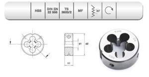  EVAR  HSS DIN 223/B METR.İNCE PAFTA M 12 x1