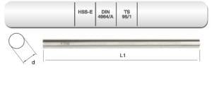  EVAR  HSSE-Co10 DIN4964 A TORNA KAL   5X 80