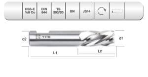  EVAR  HSSE CO8 DIN 844/BN PAR.FRZ. 12  MM KISA