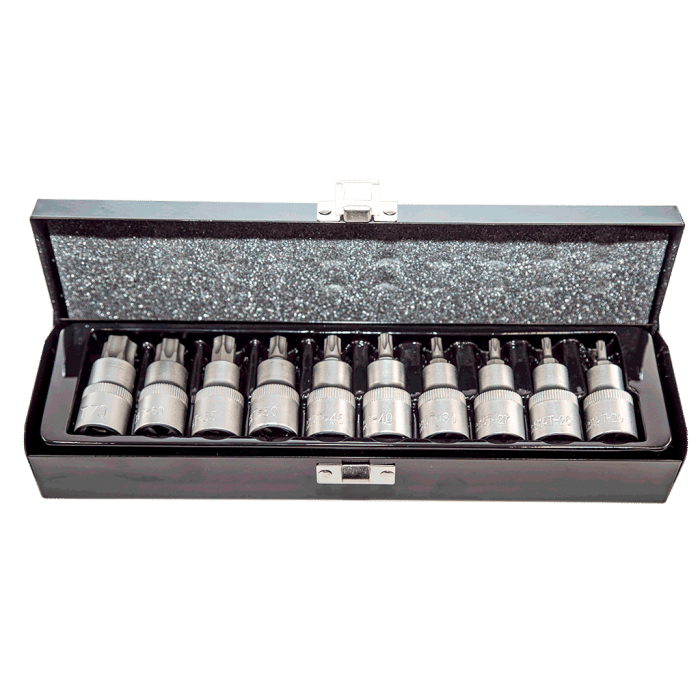 11 Parça 1/2inç CR-V Torx Lokma Seti