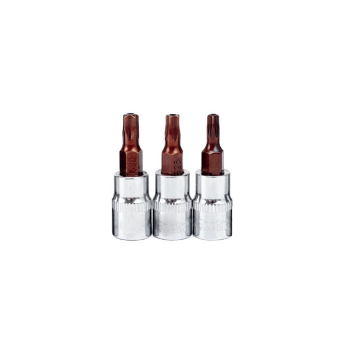1/4inç Star Delikli Torx CrV S2 Lokmalar