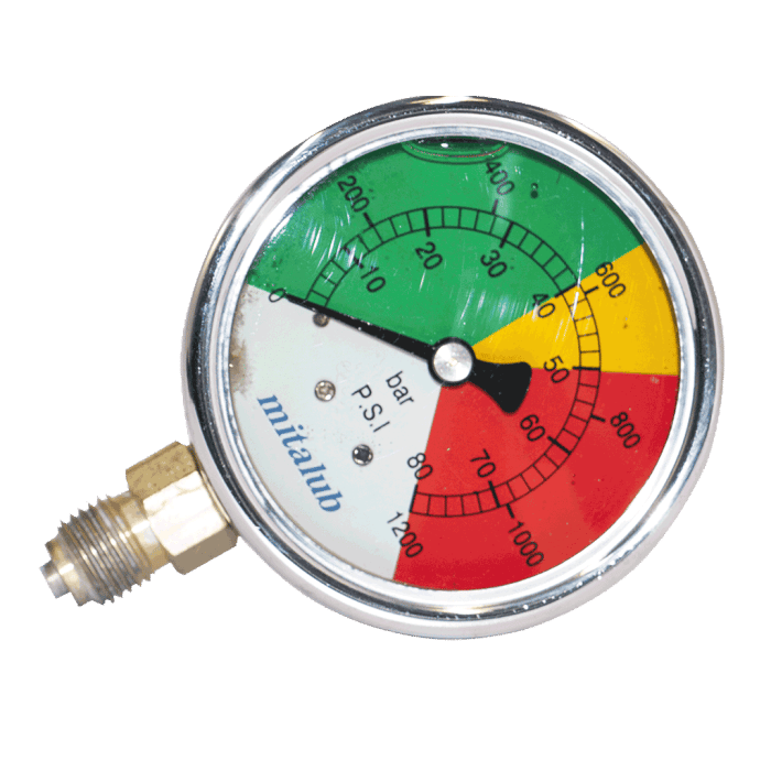 63 mm. 0-80 bar Tarım için Alttan Manometre