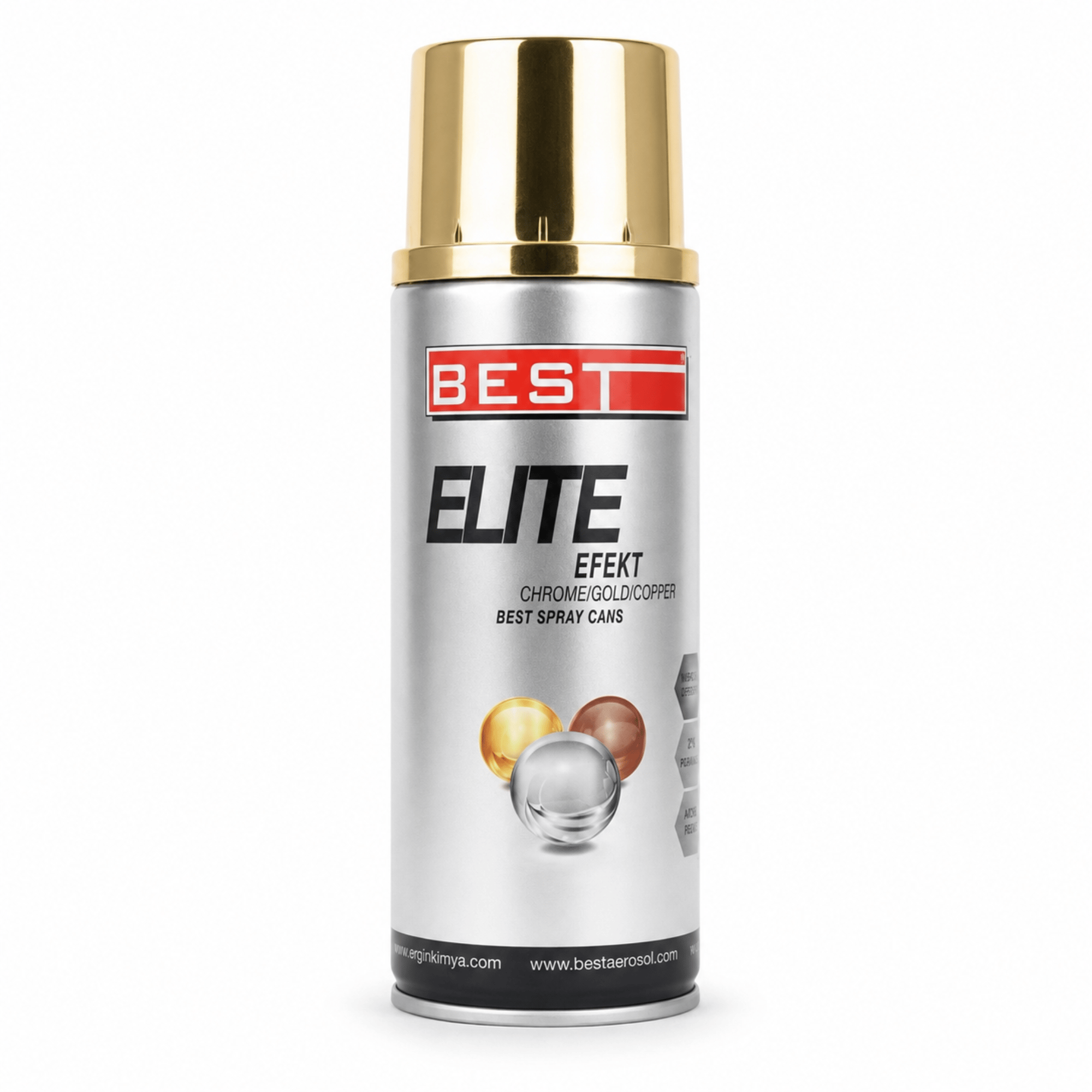 BEST PARLAK METAL SPREY BOYA 400 ML ALTIN (GOLD)