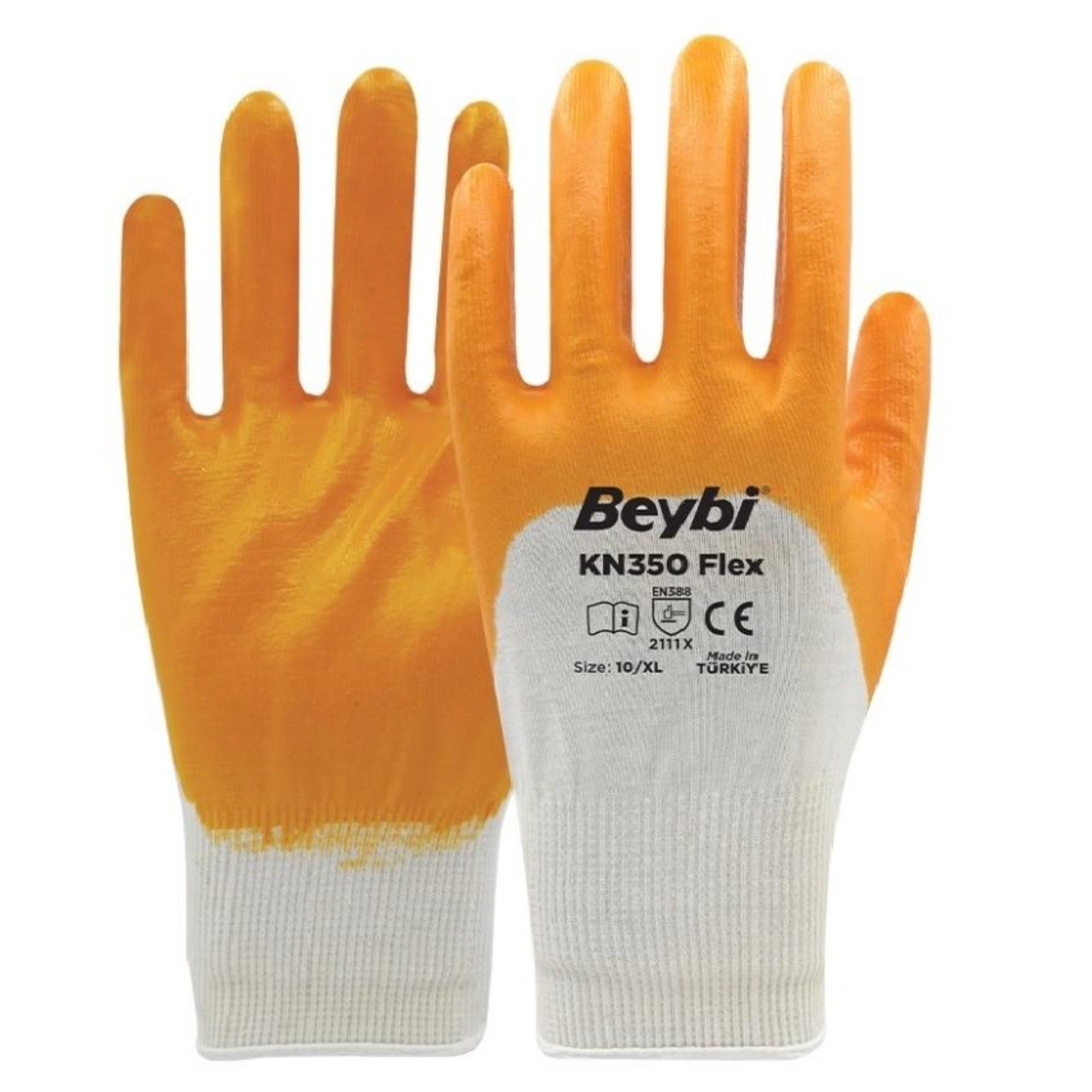 BEYBİ KN350 FLEX LİKRALI ÖRME ELDİVEN SARI NO:10