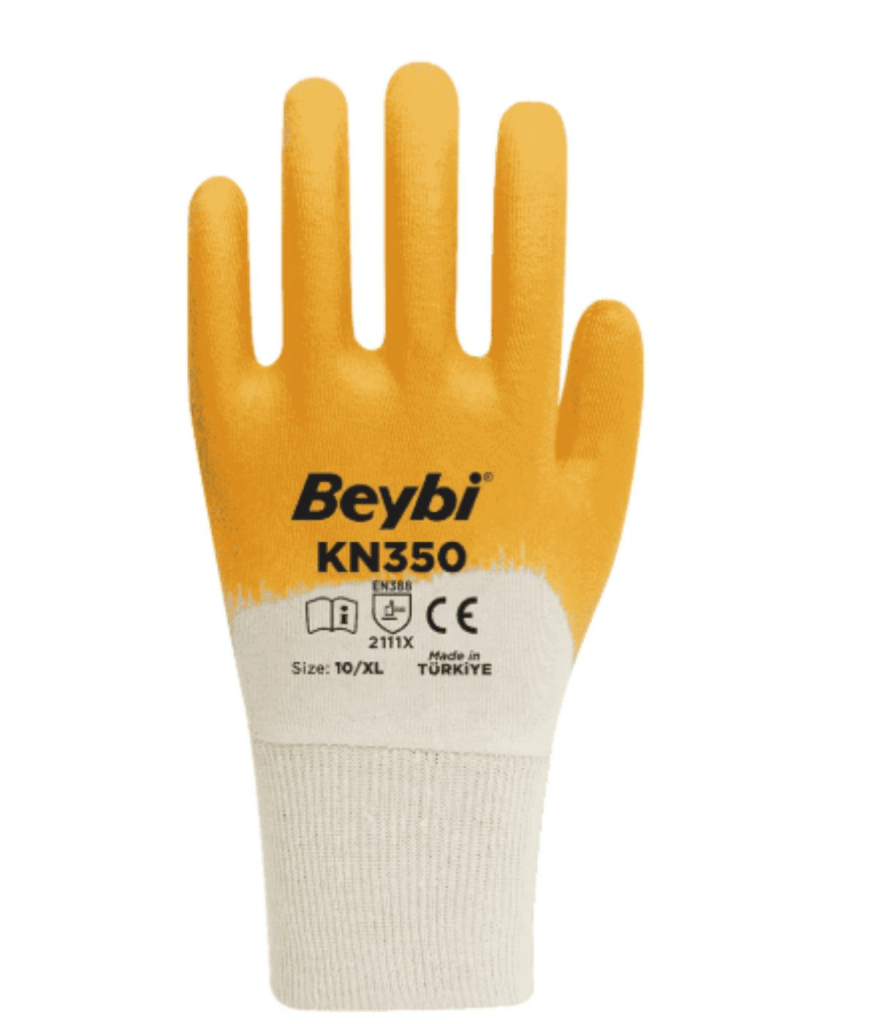 Beybi Kn350 Nitril Eldiven Sarı No: 10 - 288'li Paket