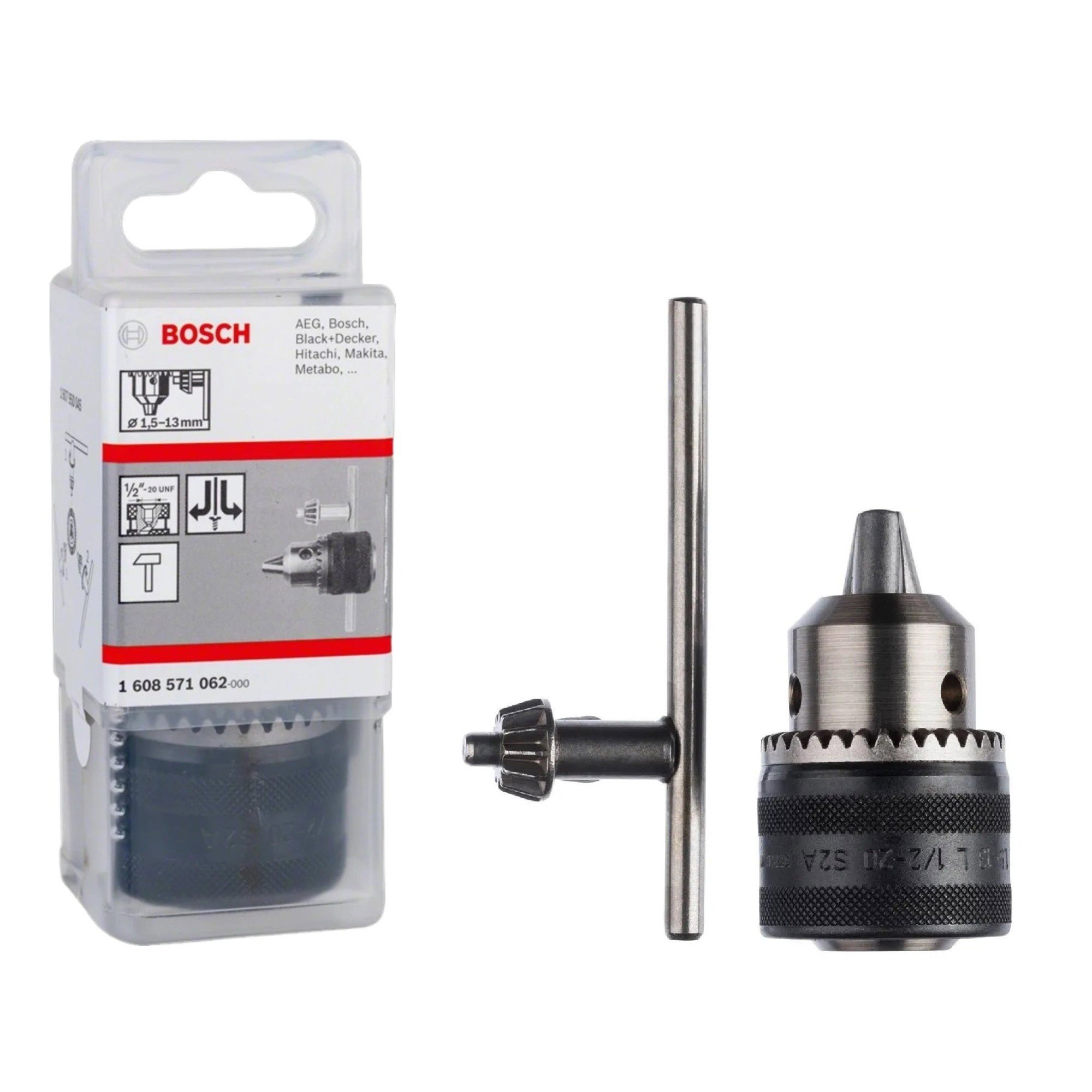 BOSCH ANAHTARLI METAL MANDREN 13 MM 1/2 1608571062