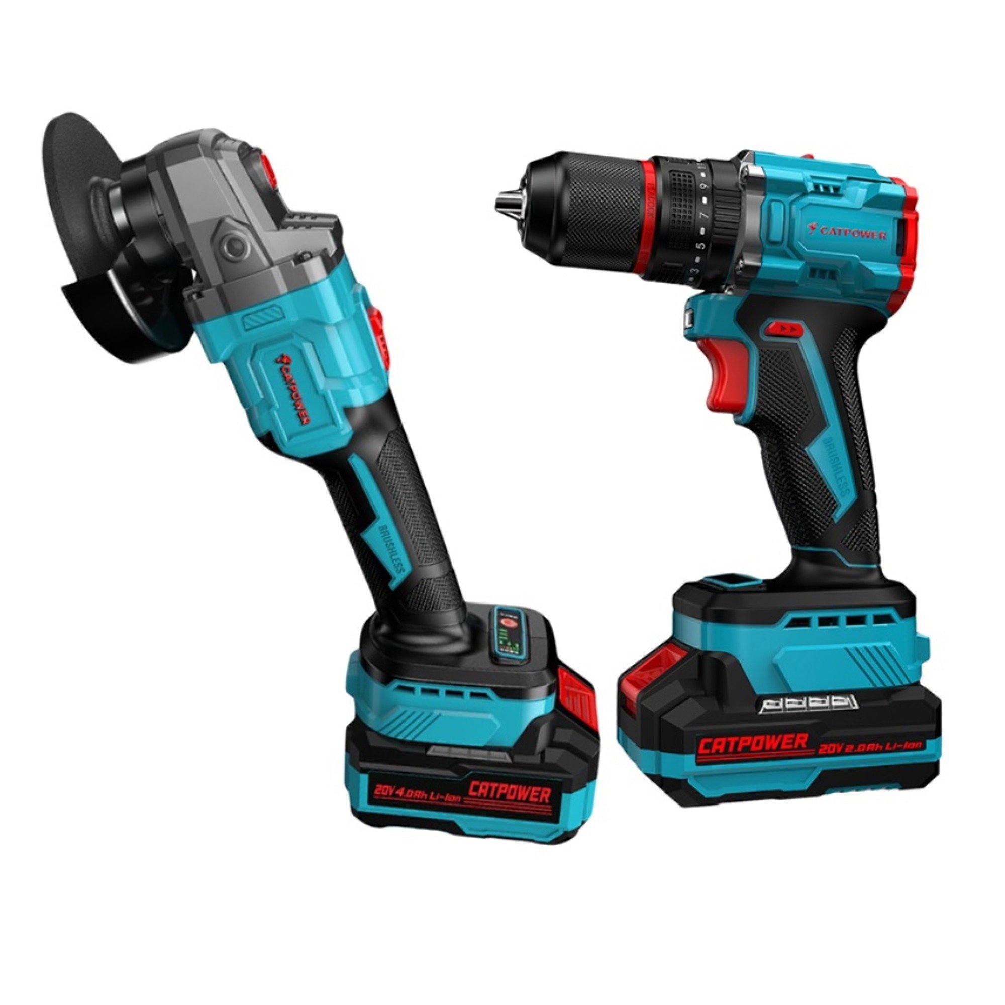 CATPOWER AKÜLÜ KOMBO SET 2 Lİ KÖMÜRSÜZ 20V CAT1030