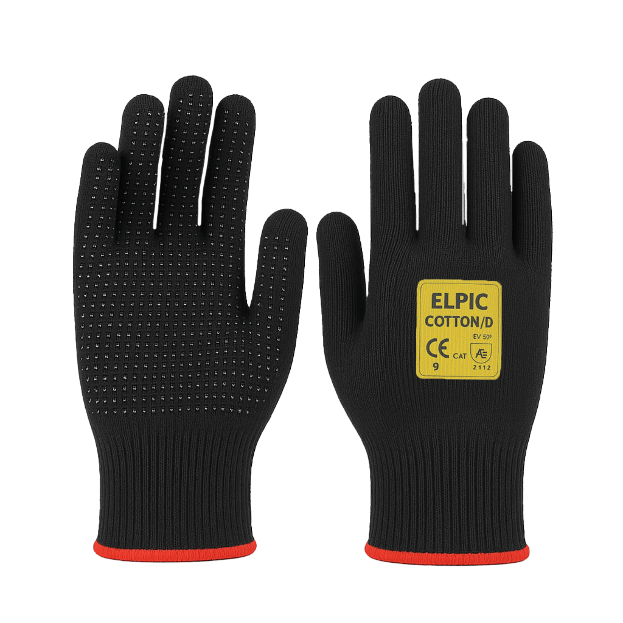 ELPIC COTTON D SİYAH DOTLU ELDİVEN NO:10