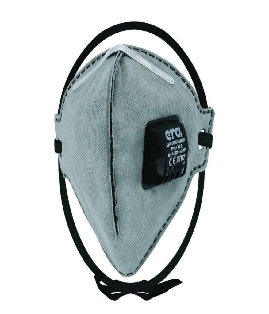 ERA 5210 FFP2 Ventilli Toz Maskesi(Aktif Karbonlu Katlanır)
