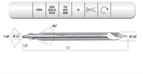 EVAR  HSS DIN 333/AR BNZ UZUN PUNTA MTK 4 MM