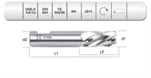EVAR  HSSE CO8 DIN 844/BN PAR.FRZ.  8.5MM KISA