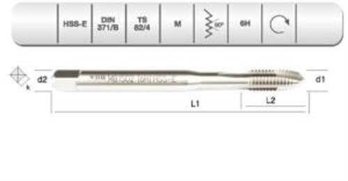 EVAR  HSSE DIN 371/B MAKİNA KLVZ. M 4  (6H)