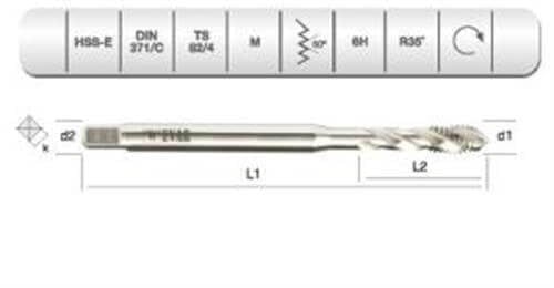 EVAR  HSSE DIN 371/C   35'  HELİS  M 10