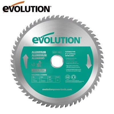 Evolution A210TCT-60MS Alüminyum Daire Testere Bıçağı, 210mm