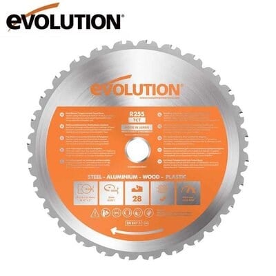 Evolution R255TCT-28MS Çoklu Malzeme için Daire Testere Bıçağı, 255mm