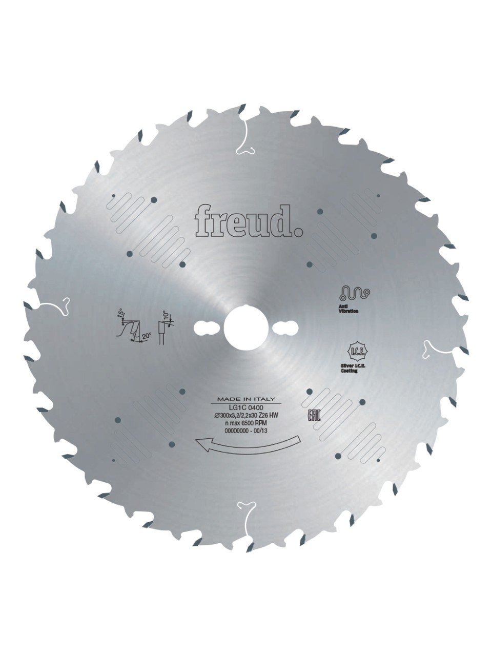Freud LG1C0400 300x3,2x2,2x30 mm 26 Diş Boşaltmalı Ahşap Kesim Daire Testere Bıçağı