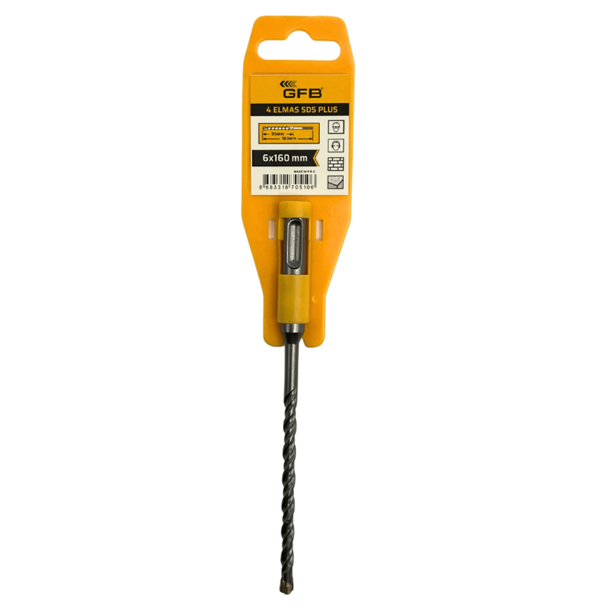GFB 4 ELMASLI SDS PLUS MATKAP UCU 6x160 MM 2077