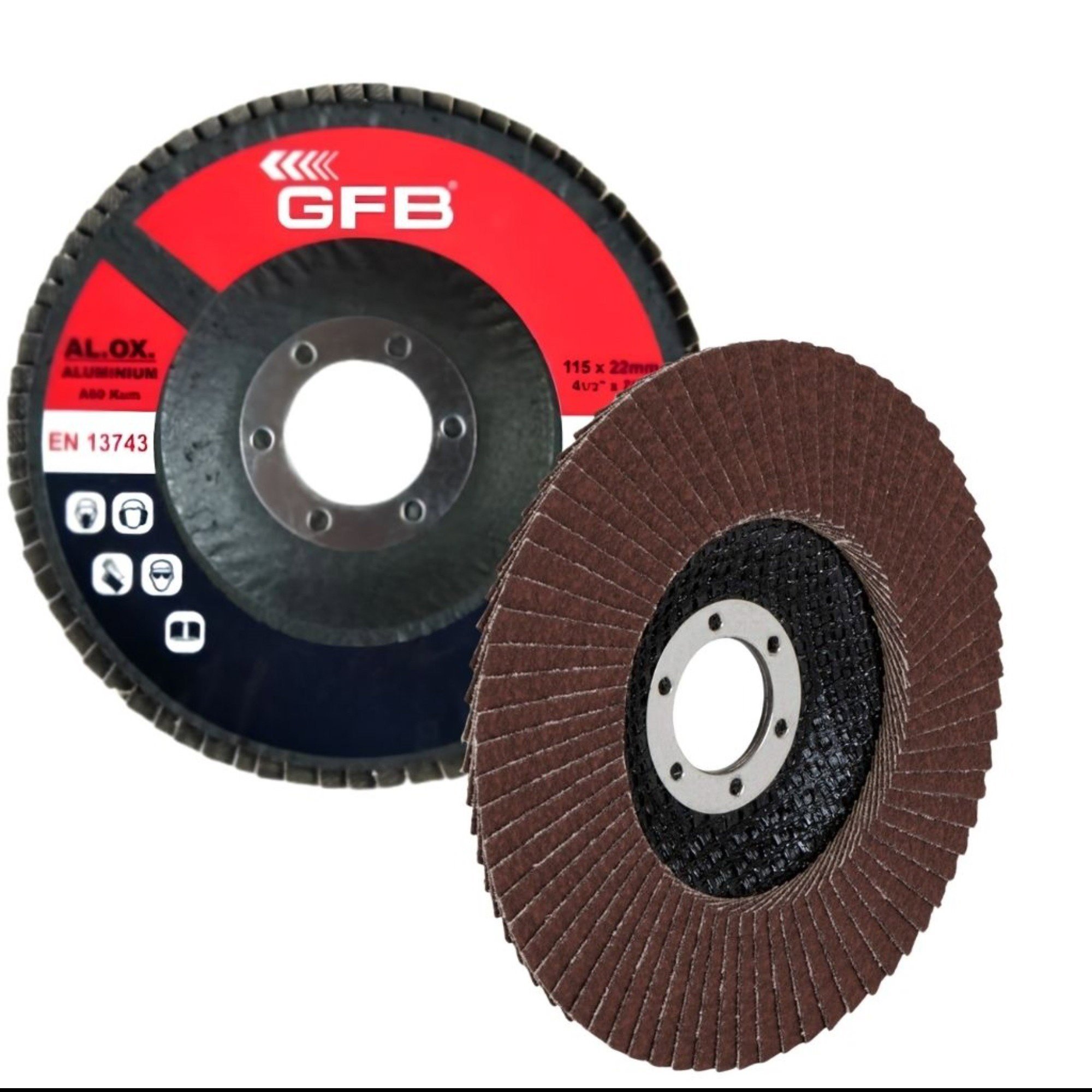 GFB FLAP DİSK ZIMPARA A.O.115x22 40 KUM KOD:2326
