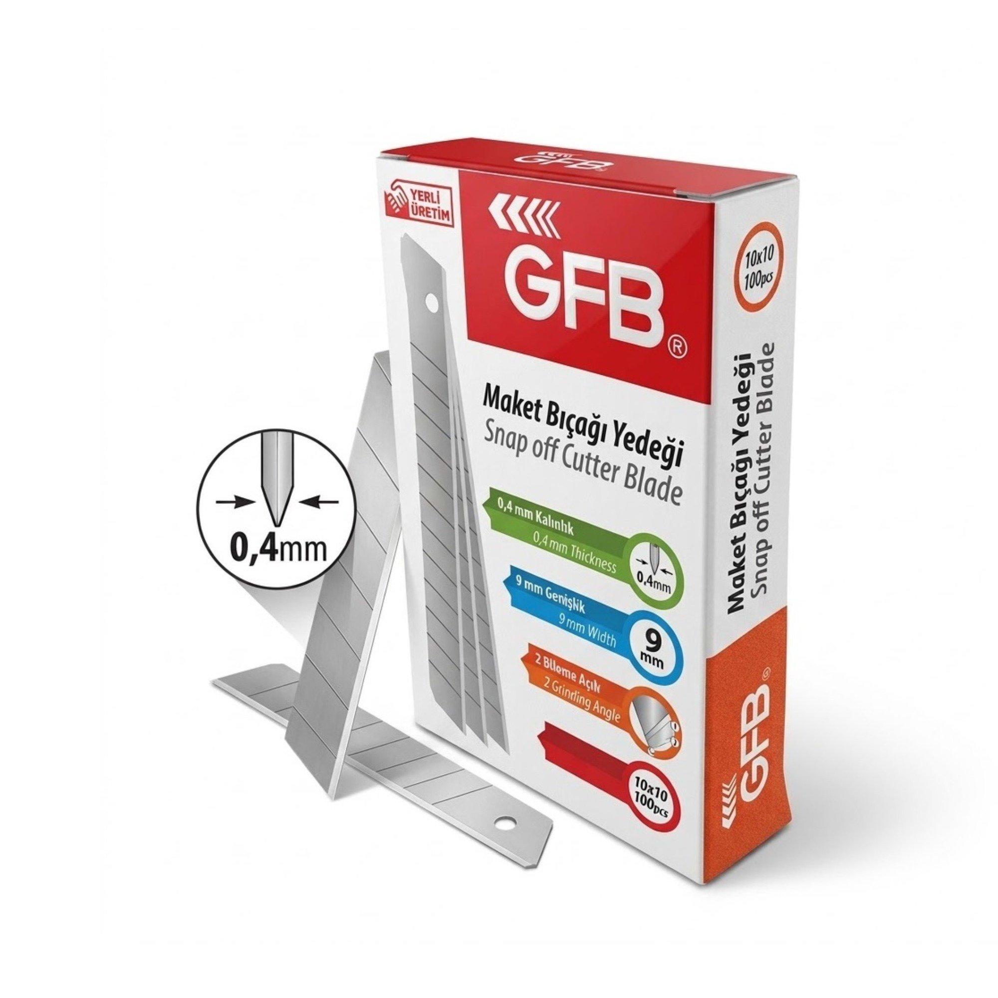 GFB MAKET BIÇAĞI YEDEĞİ DAR SİVRİ 9 MM KOD:4527