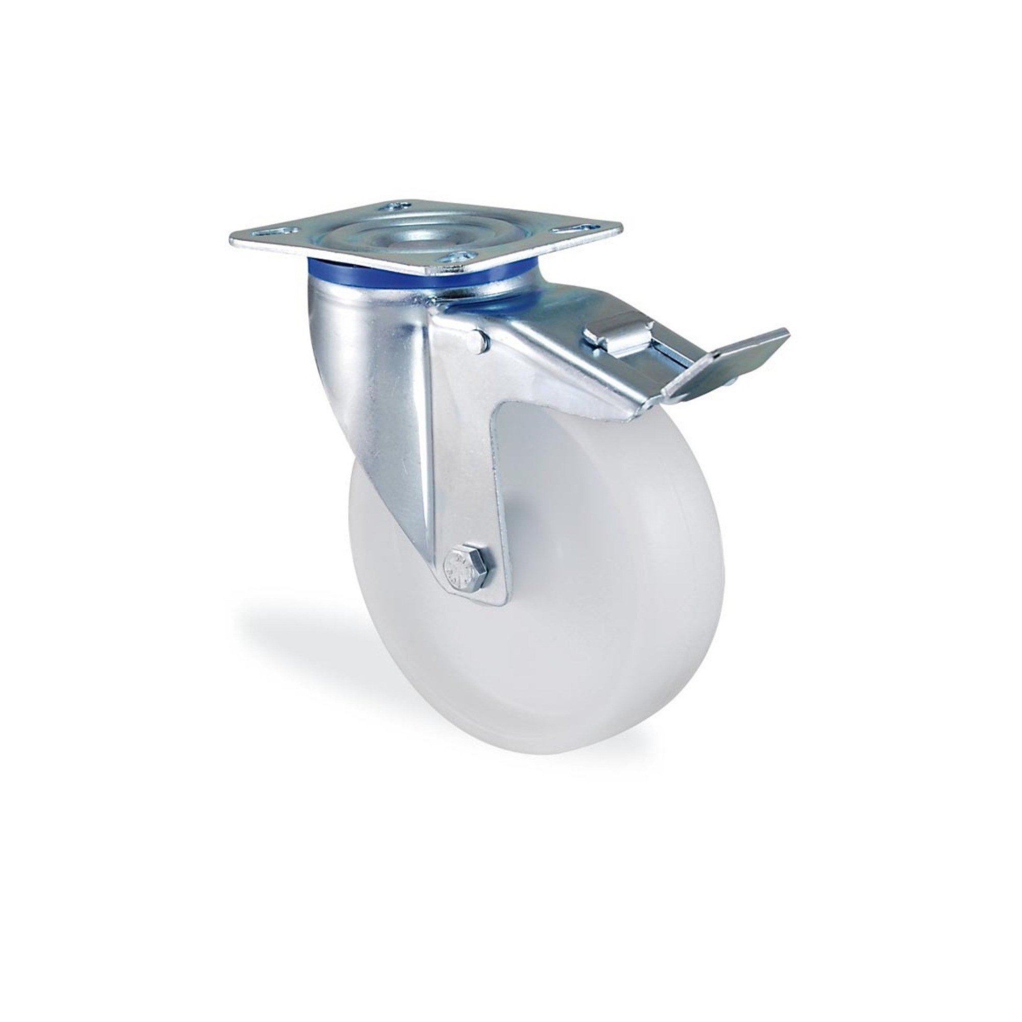 KAMA POLYAMİD BEYAZ FRENLİ DÖNER 125 MM (MMB125F)