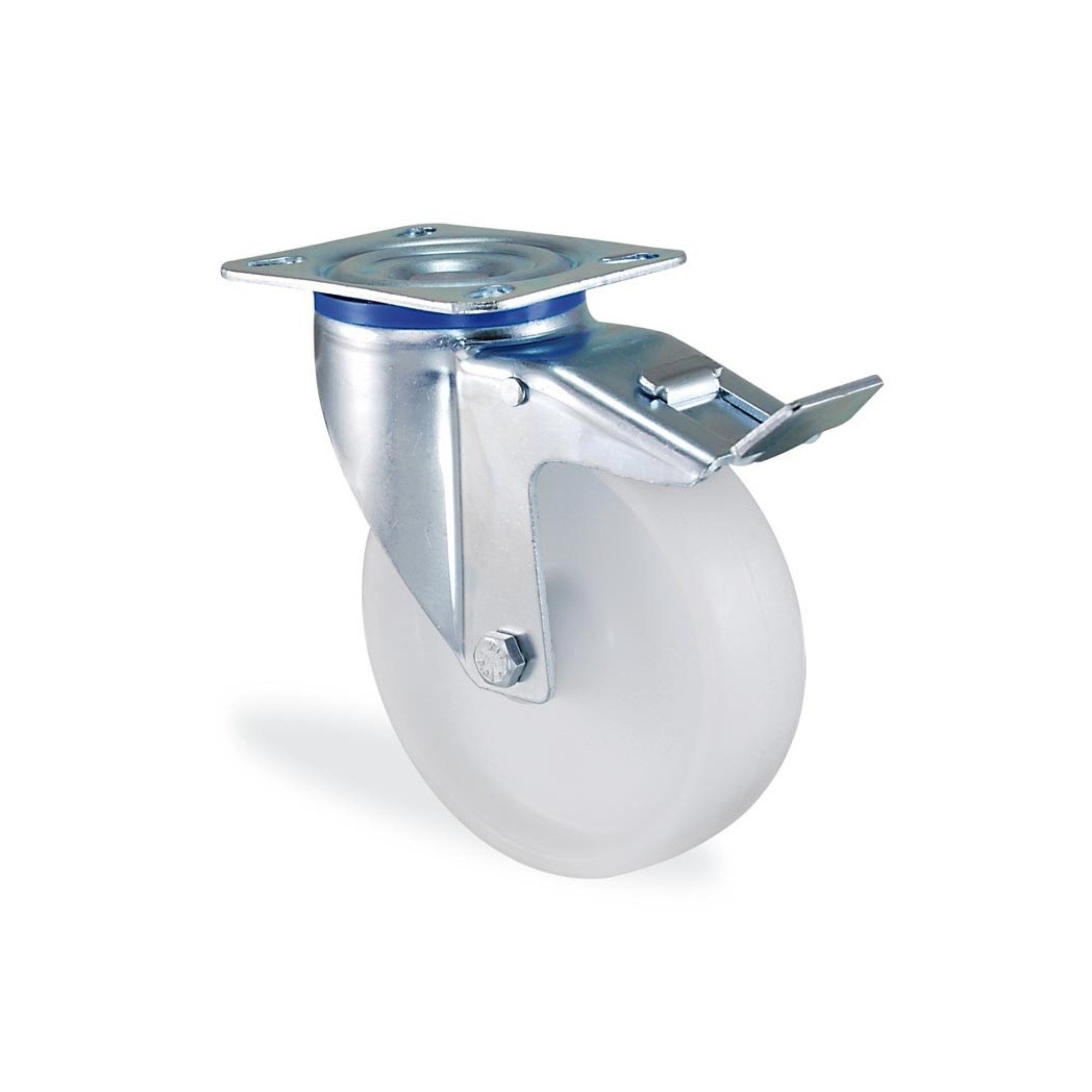 KAMA POLYAMİD BEYAZ FRENLİ DÖNER 150 MM (MMB150F)