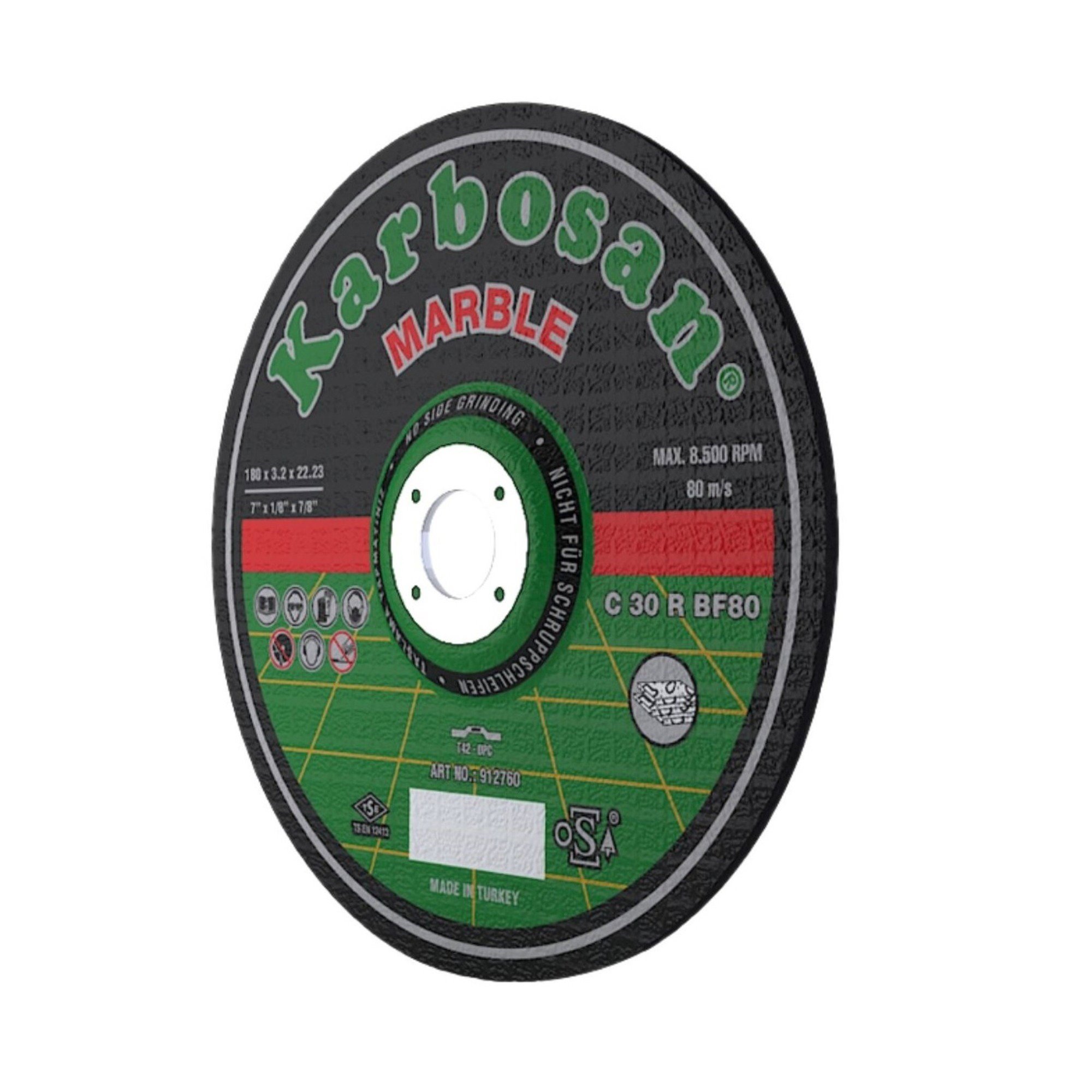 KARBOSAN SC BOMBELİ MERMER KESİCİ 180x3.2 (12760)