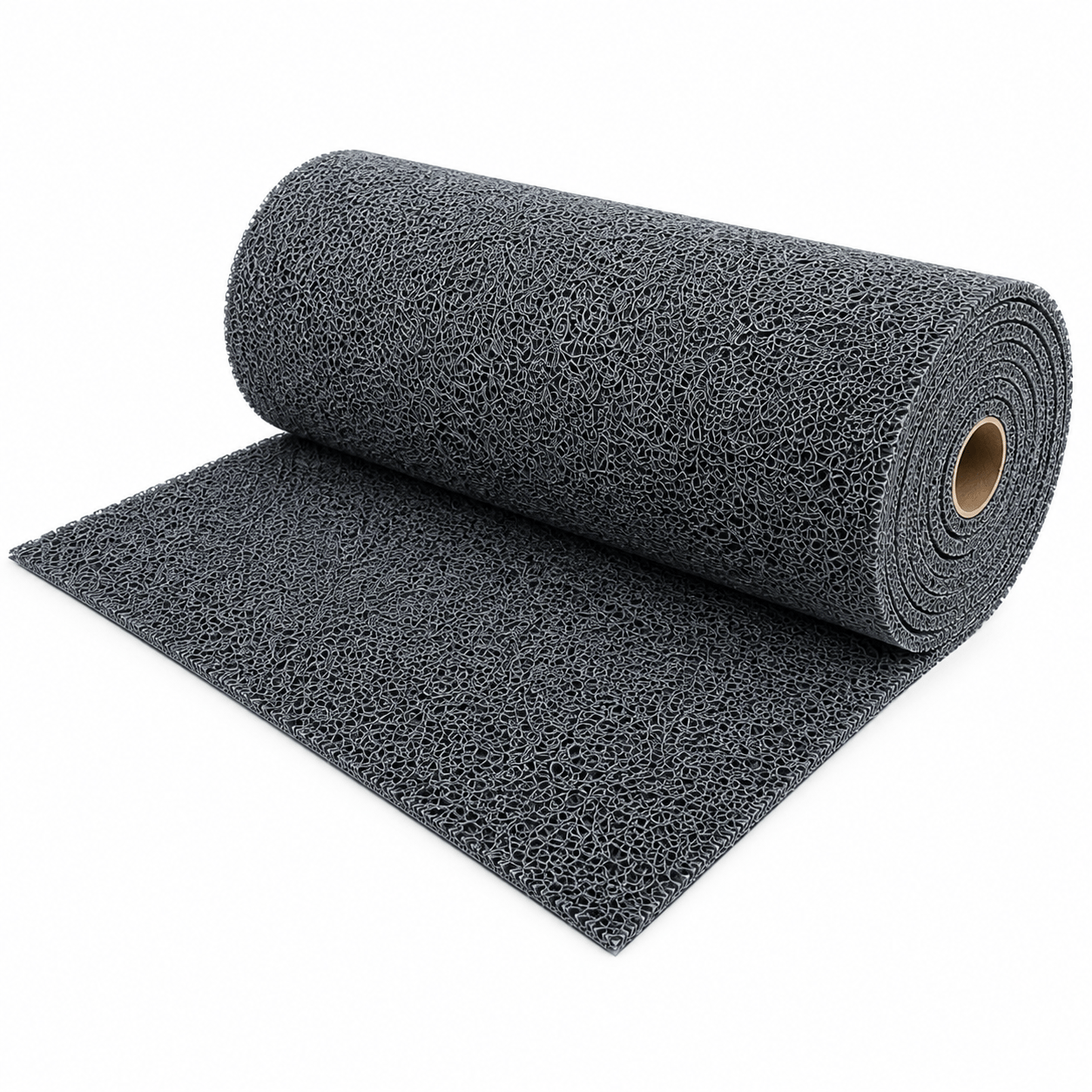 Kıvırcık Paspas 14 mm 100x450 cm Gri PVC Kaymaz Tabanlı