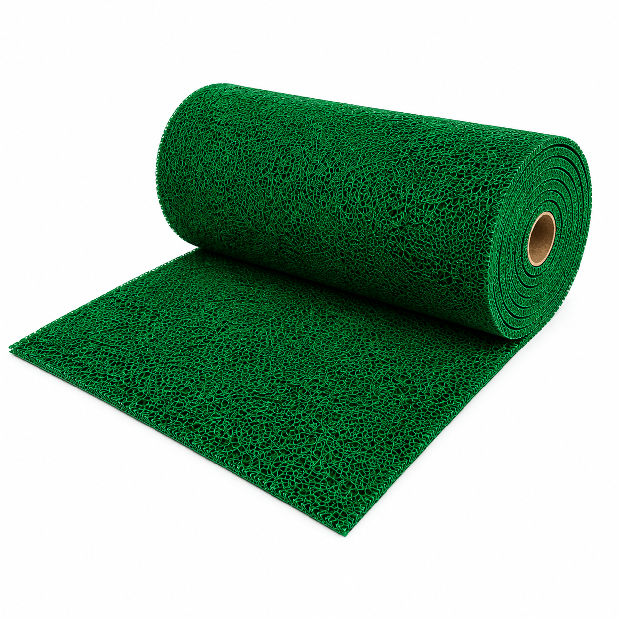 Kıvırcık Paspas 14 mm 100x450 cm Yeşil PVC Kaymaz Tabanlı