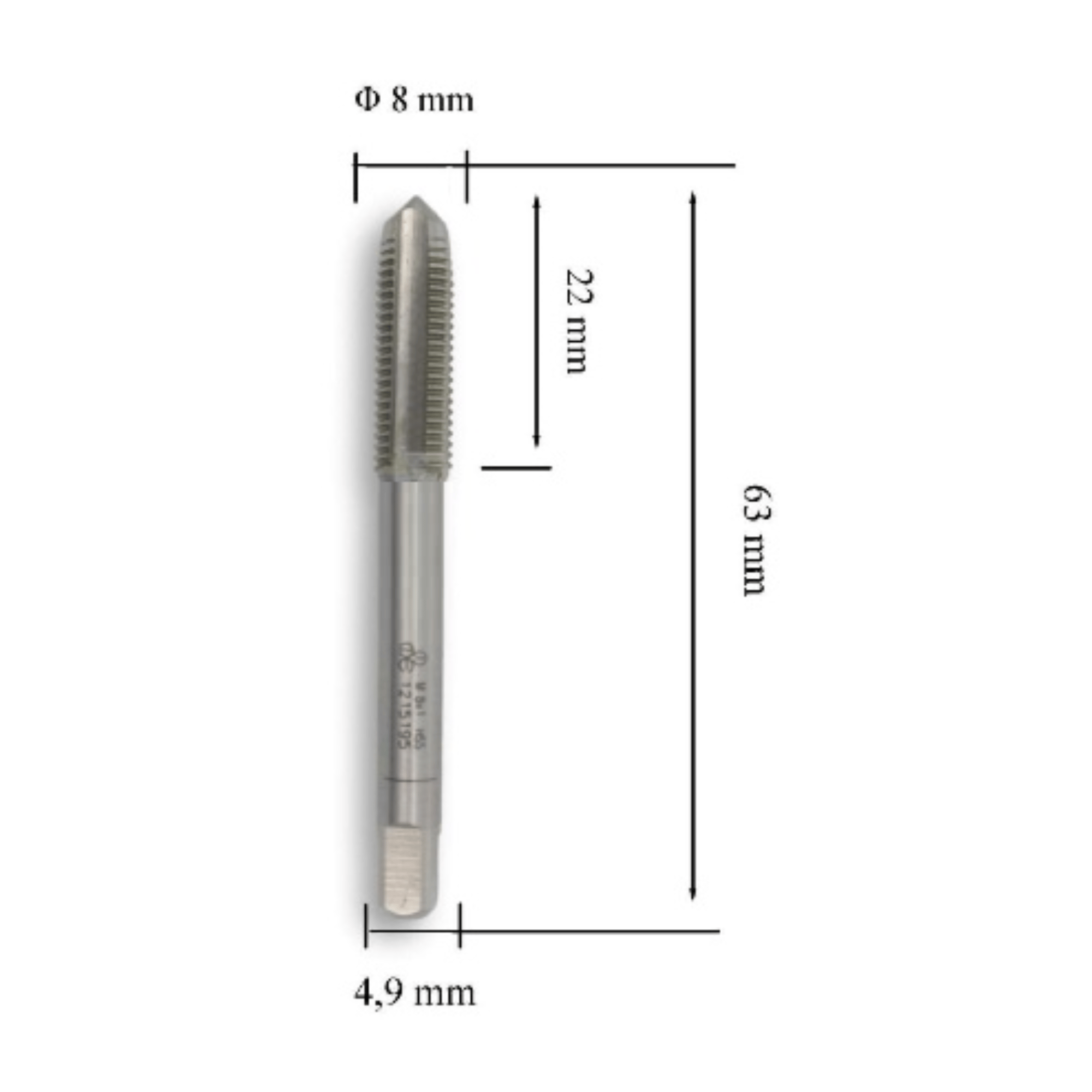 MTE HSS 2 Lİ TK KLAVUZ DIN2181 M8x1.0 102030805