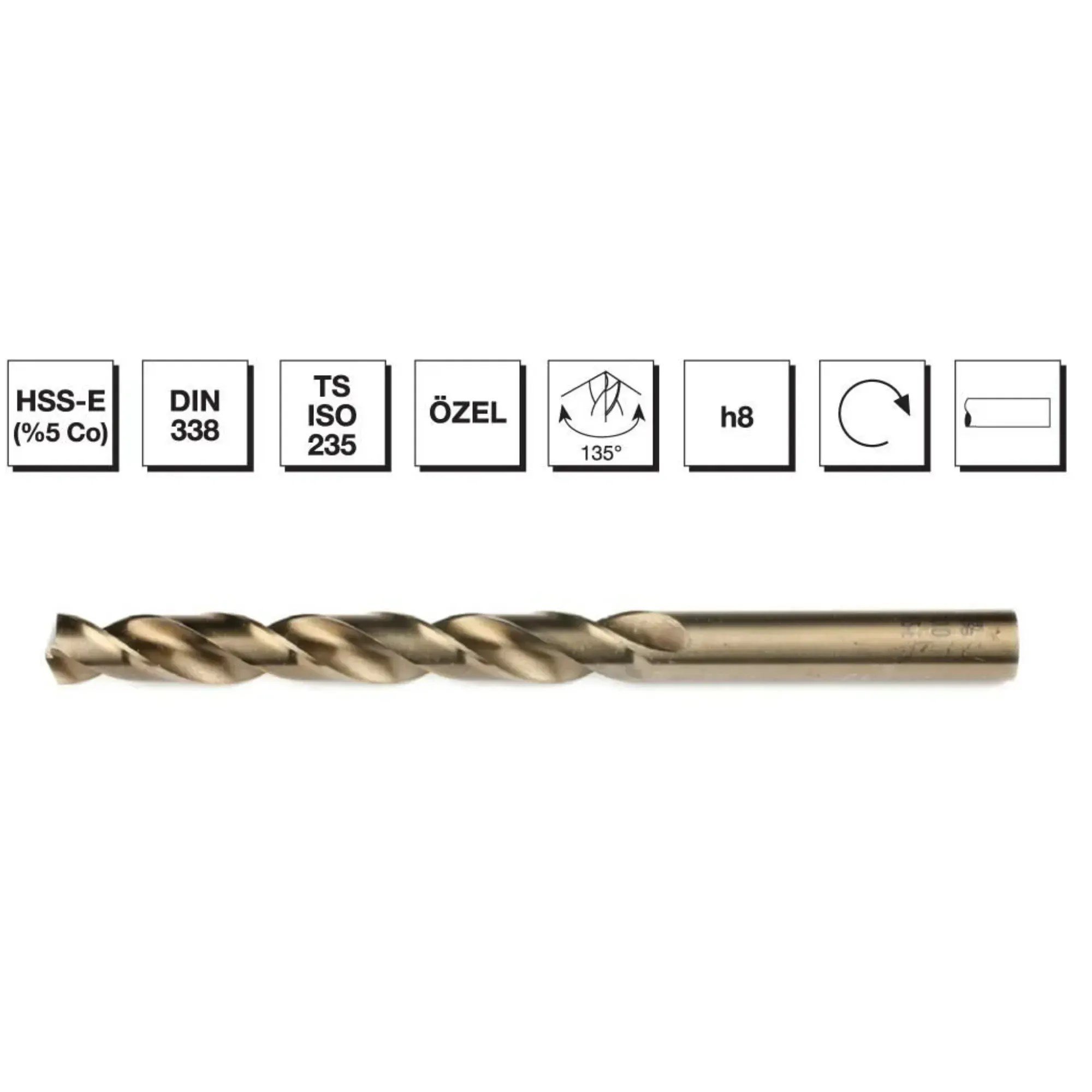 MTE HSS MATKAP UCU ALTIN SR DIN338 1 MM 5000100