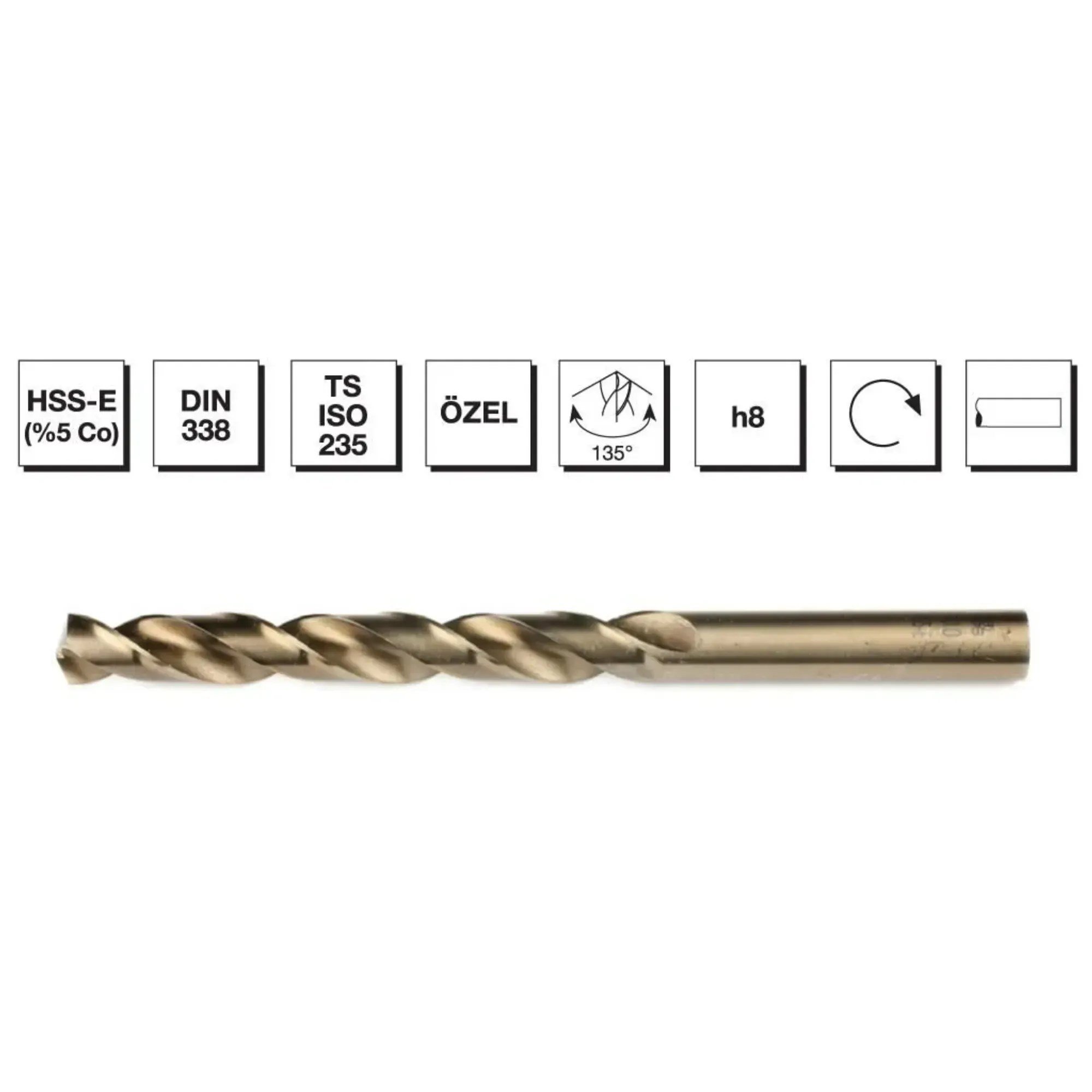 MTE HSS MATKAP UCU ALTIN SR DIN338 6.5 MM 5000650