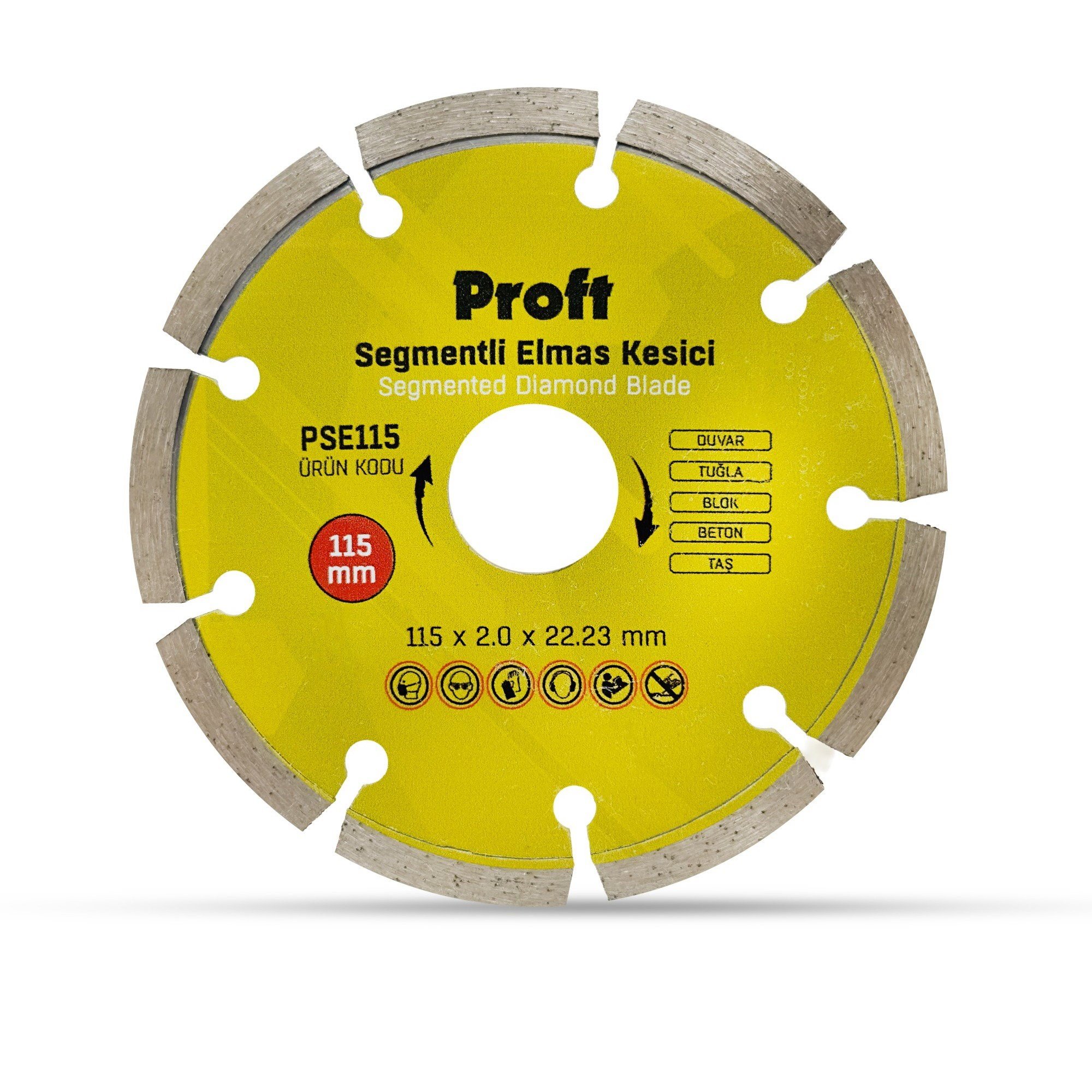 PROFT SEGMENTLİ ELMAS KESİCİ 115x2.0x22 (PSE115)