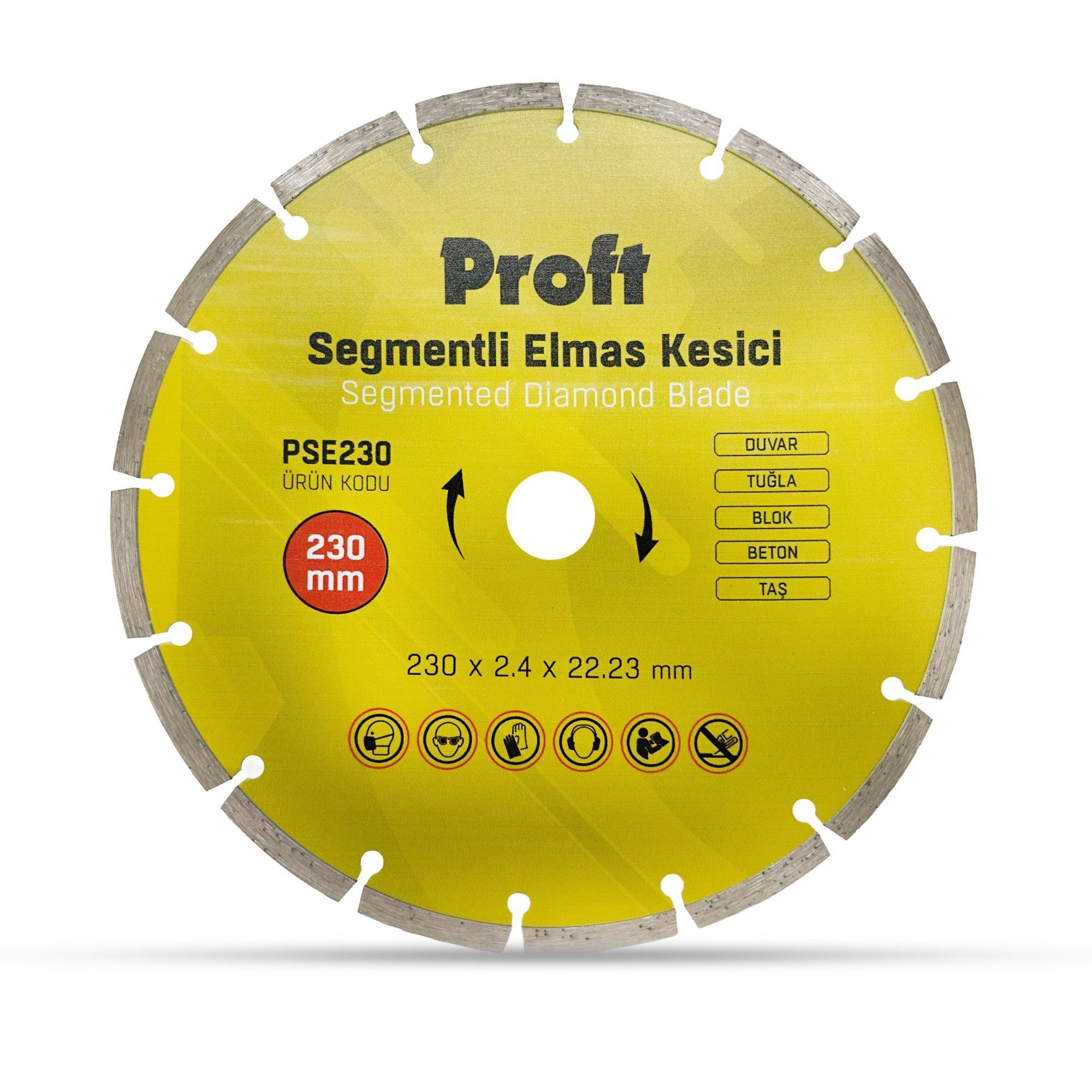 PROFT SEGMENTLİ ELMAS KESİCİ 230x2.4x22 (PSE230)