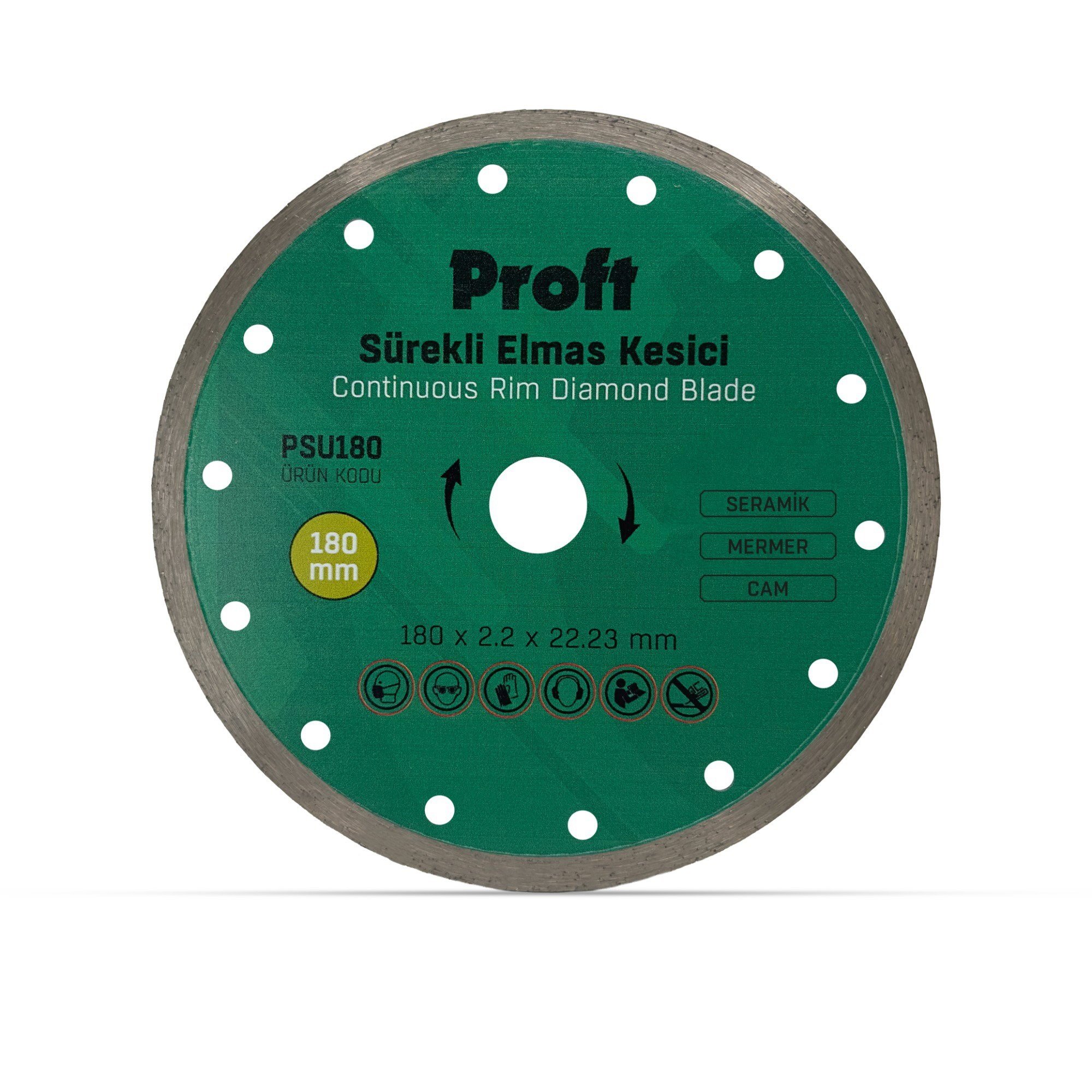 PROFT SÜREKLİ ELMAS KESİCİ 180x2.2x22 (PSU180)