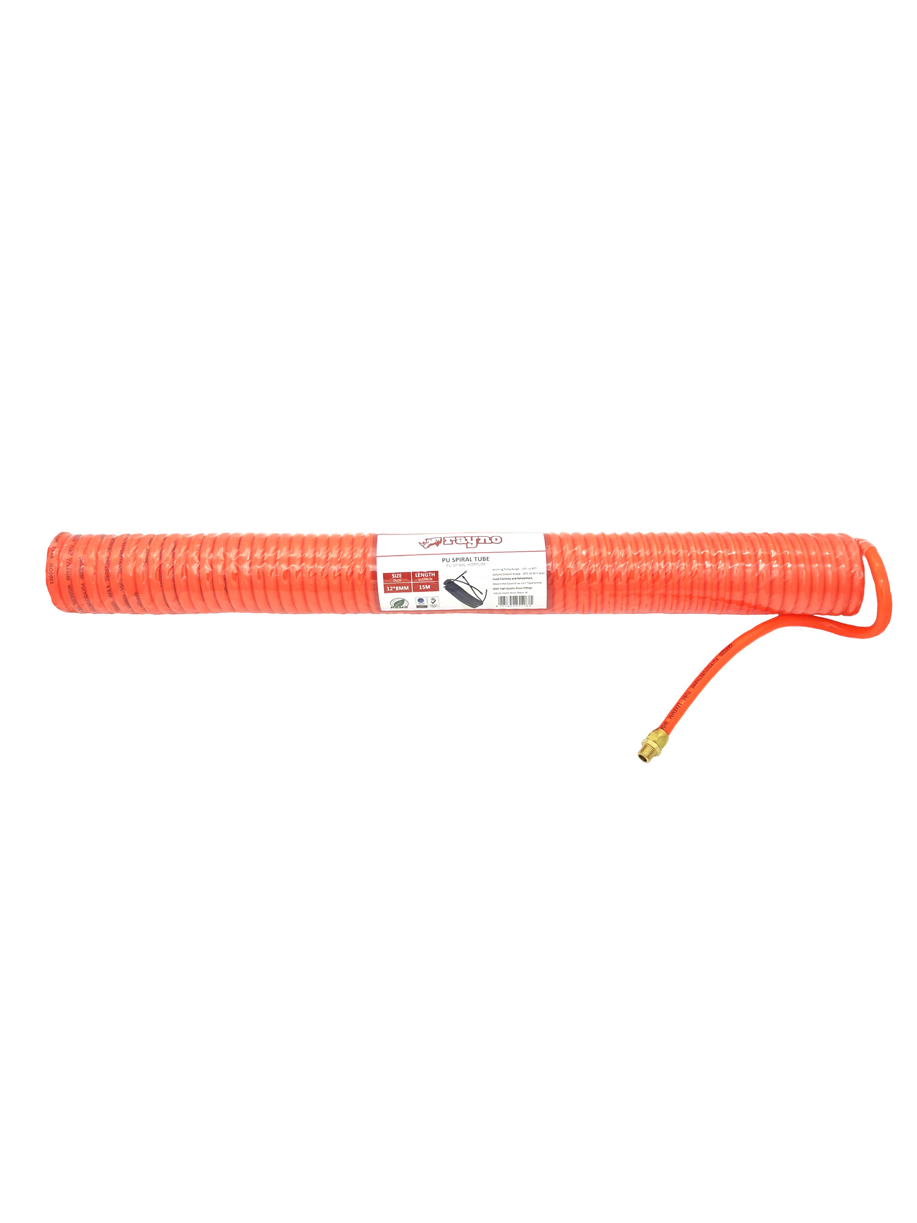 RAYNO SPİRAL HORTUM  12*8mm 7.5 m TURUNCU