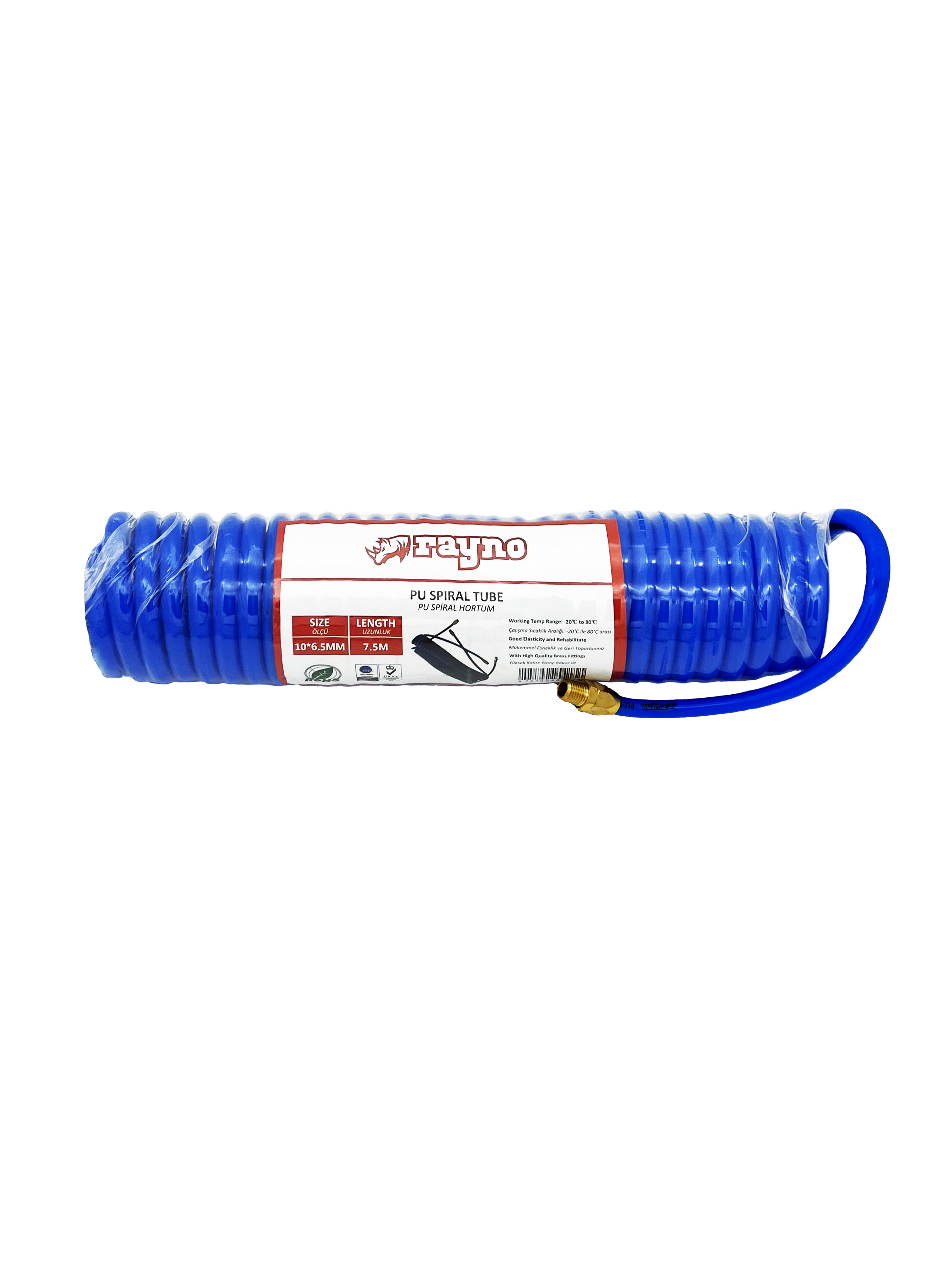RAYNO SPİRAL HORTUM  8*5mm 7.5 m MAVİ