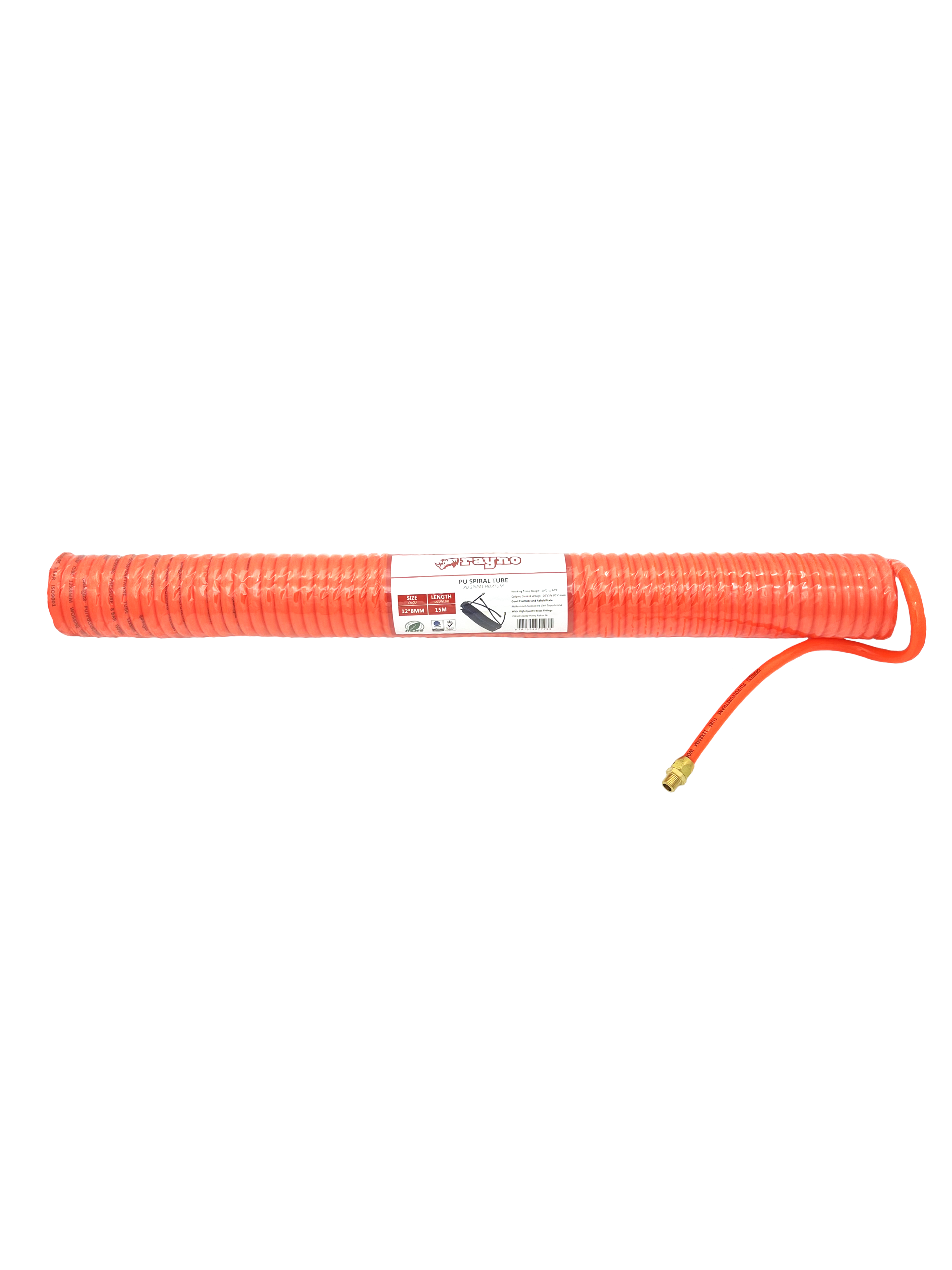 RAYNO SPİRAL HORTUM  8*5mm 7.5 m TURUNCU
