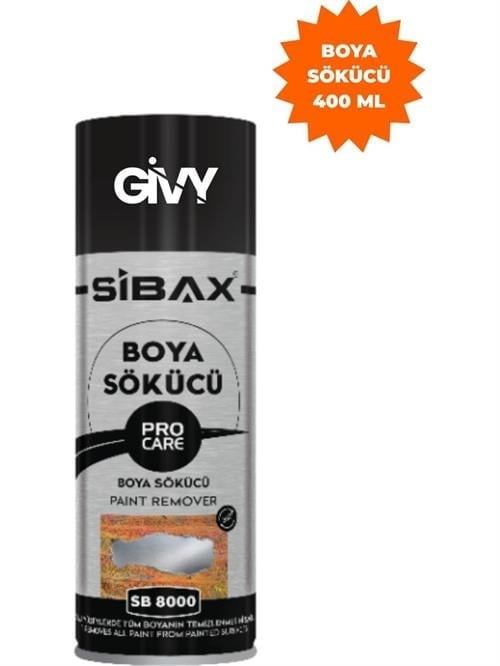Sibax Boya Sökücü Sprey 400 ml Solvent Bazlı, Vernik ve Yapıştırıcı Temizleyici SB8000