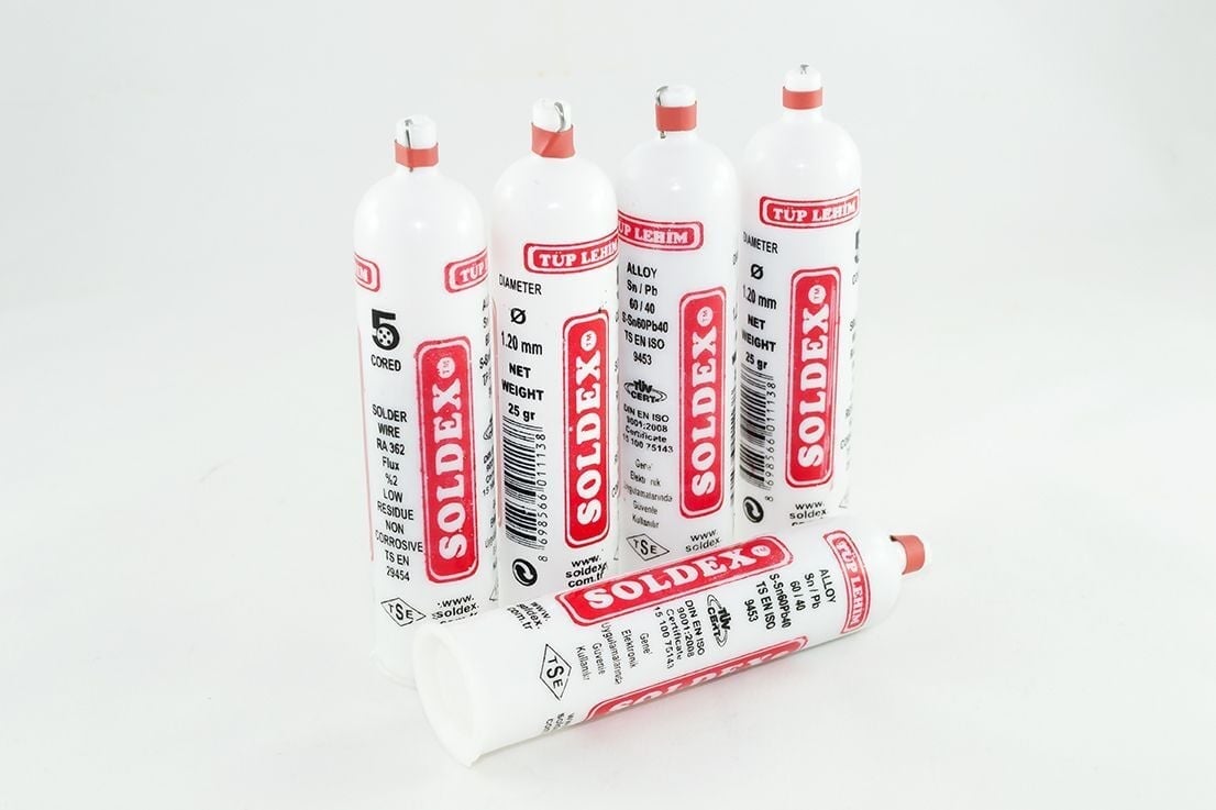 Soldex 1.2 mm 25 gr Tüp Lehim Teli Sn60  Pb40