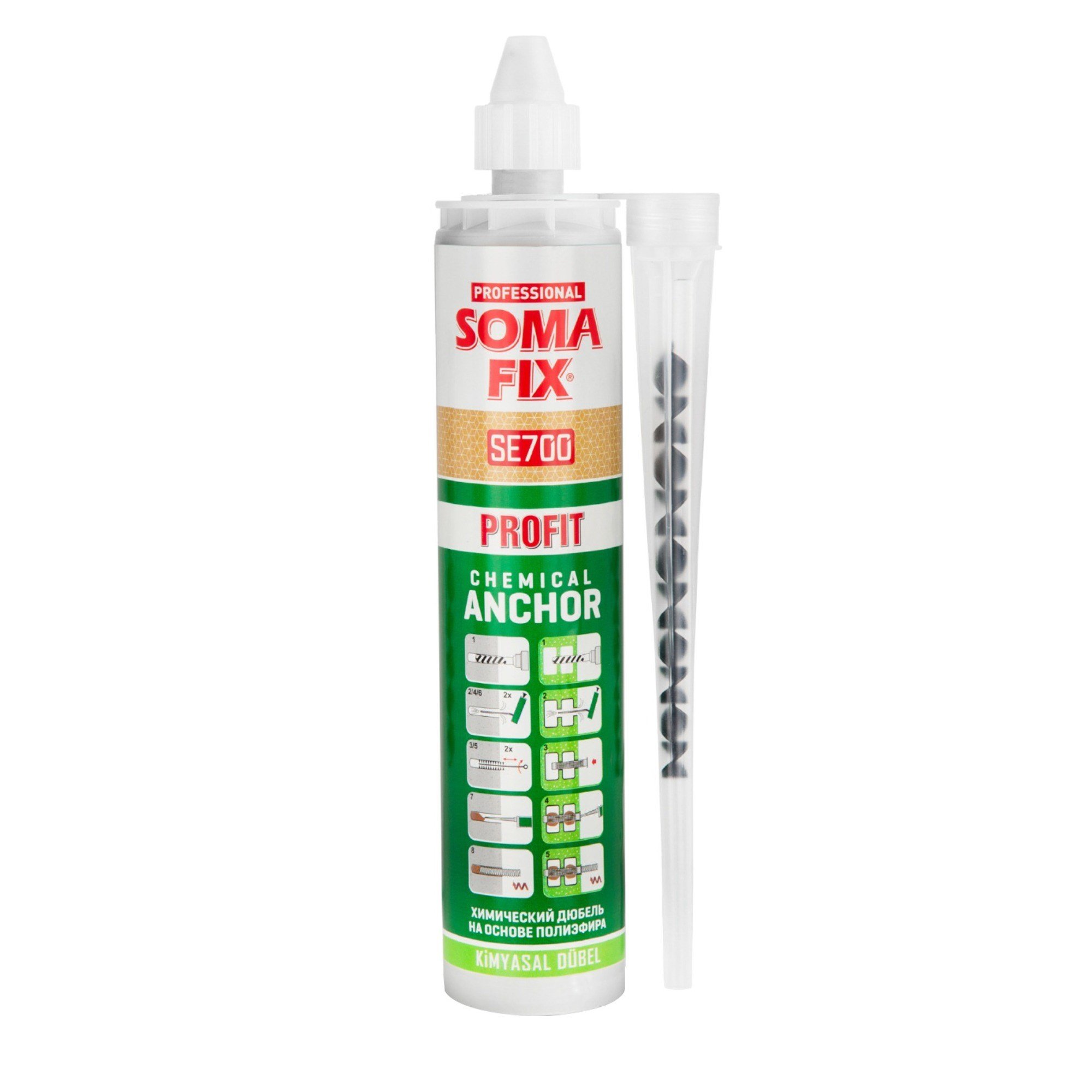 SOMAFIX EPOKSİ TEKLİ KİMYASAL DÜBEL 300 ML SE700
