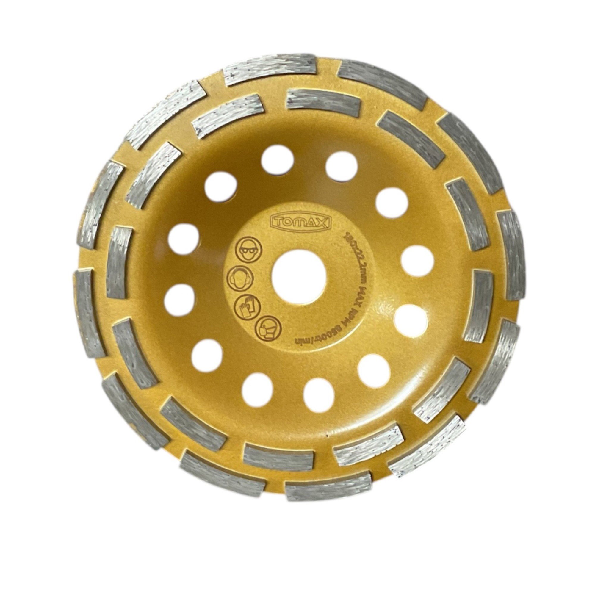 TOMAX ÇİFT SIRA ELMAS BETON YÜZEY TEM.DİSKİ 115 MM