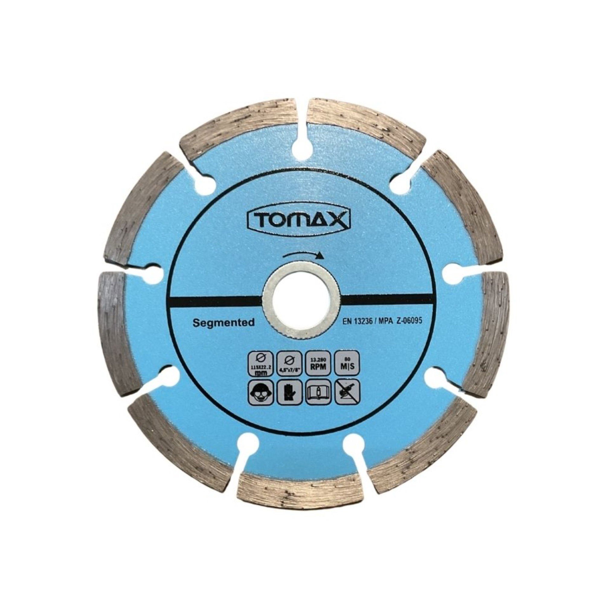 TOMAX SEGMENTLİ ELMAS KESİCİ 115x2.0x22
