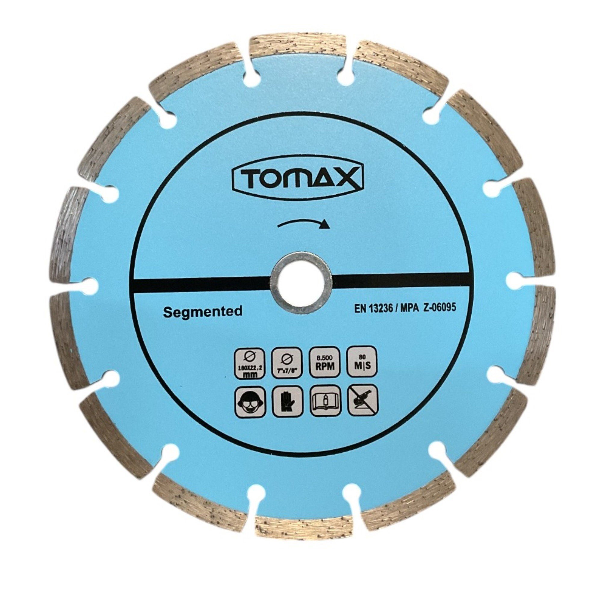 TOMAX SEGMENTLİ ELMAS KESİCİ 180x2.2x22