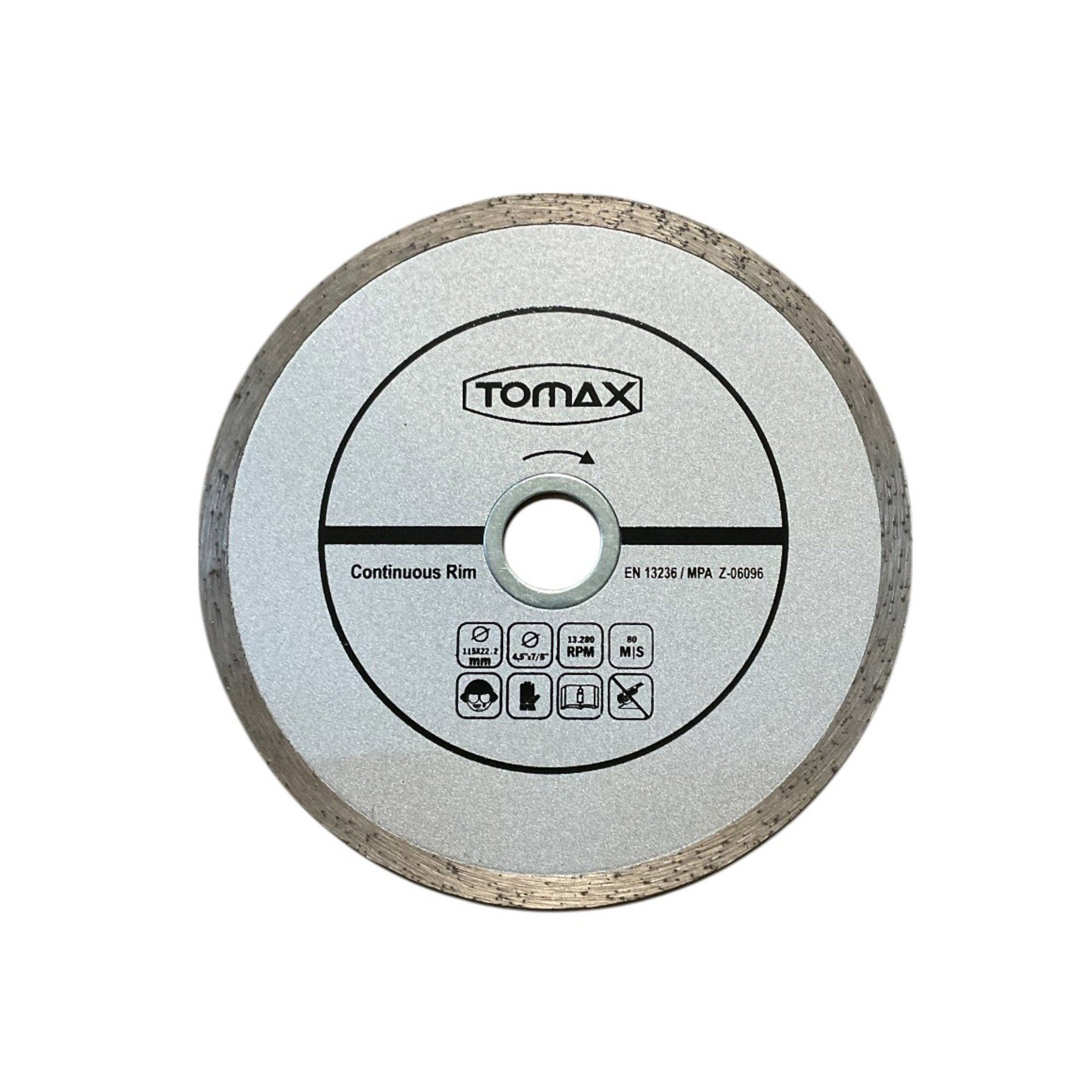 TOMAX SÜREKLİ ELMAS KESİCİ 115x2.0x22