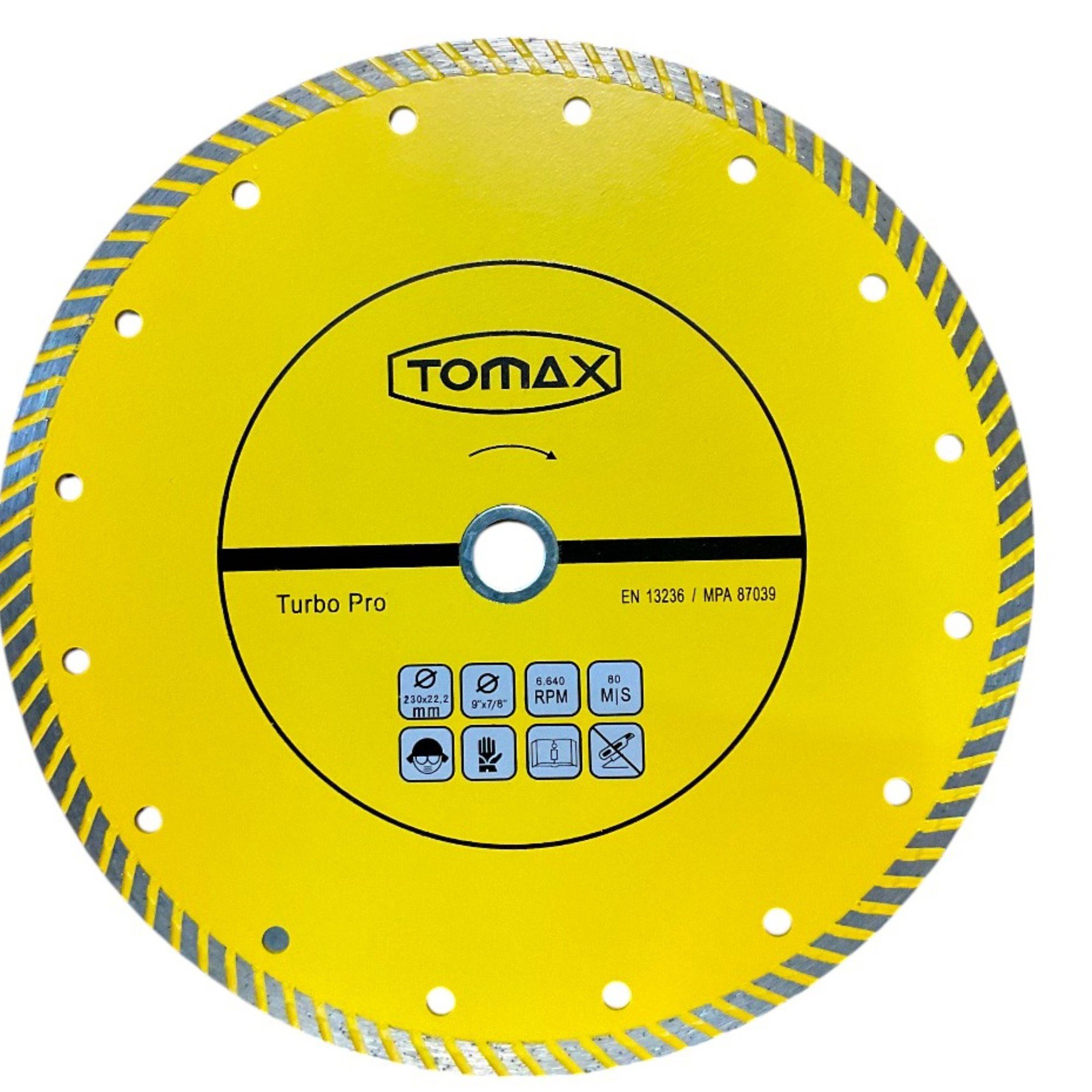 TOMAX TURBO ELMAS KESİCİ 230x2.4x22